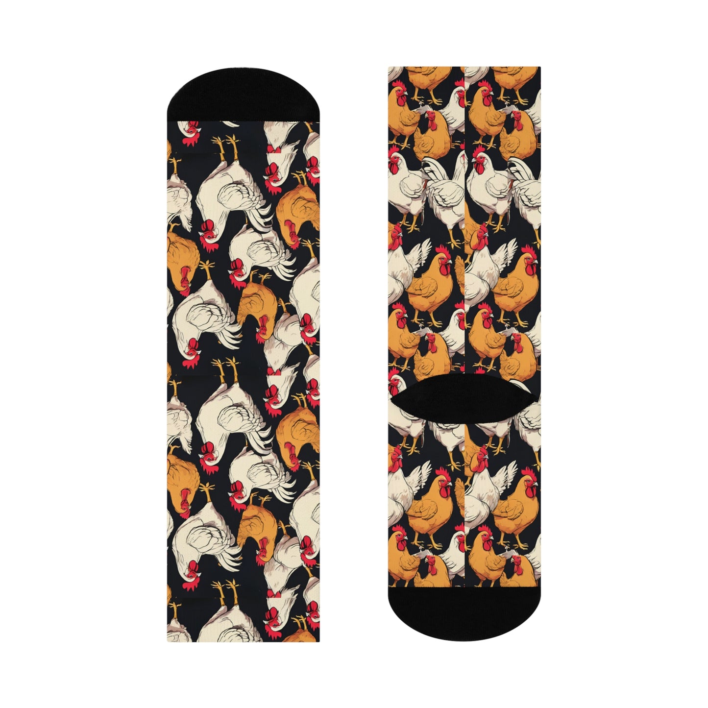 Crew Socks - Chicken Print Design - Graleske