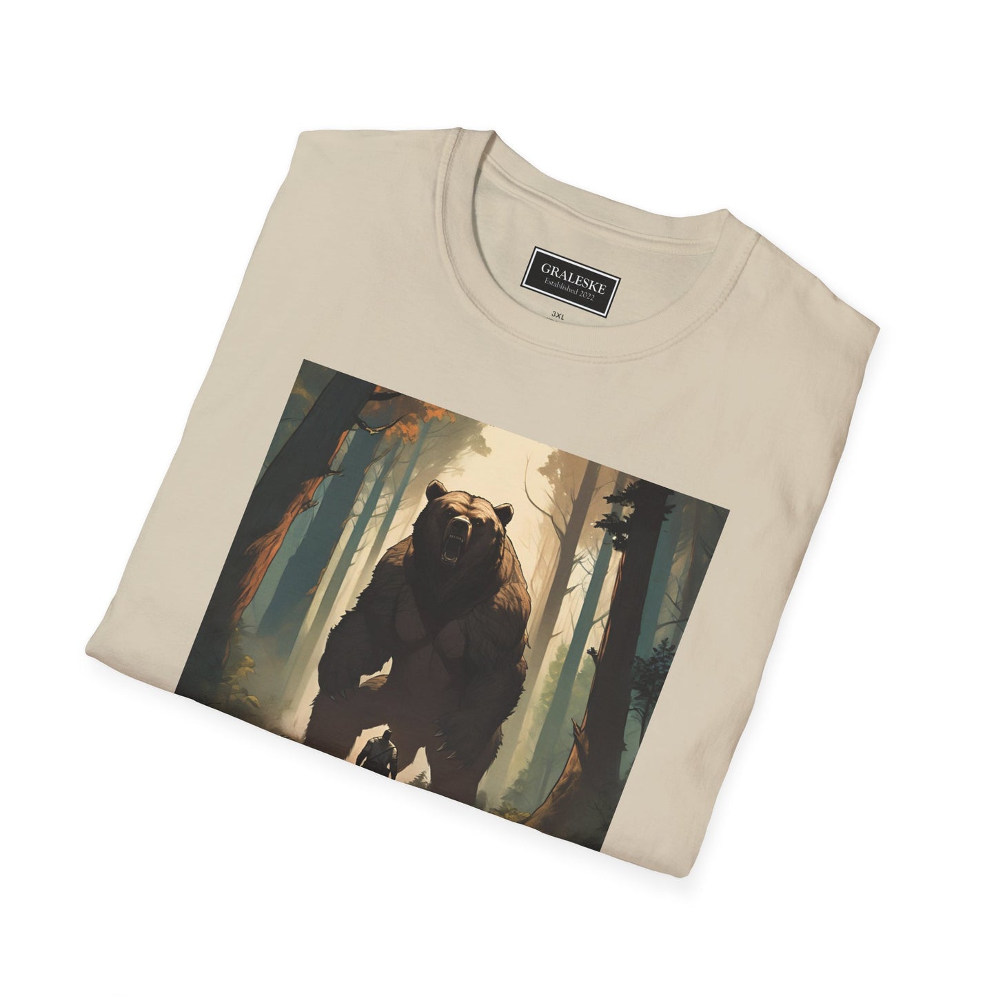 Bear Softstyle T-Shirt - Man vs Bear Design - Graleske