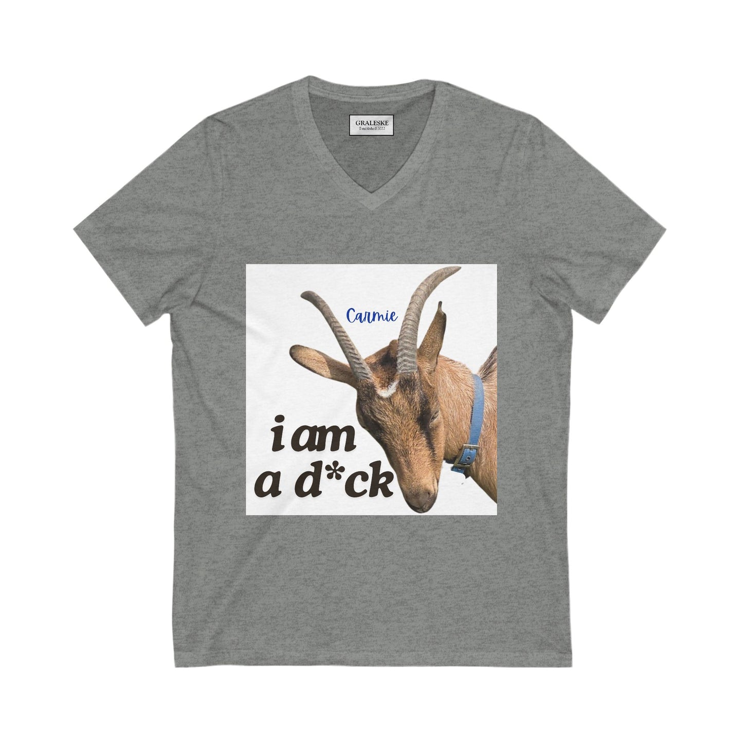 i am a d*ck Carmie - V-neck Tee - Graleske