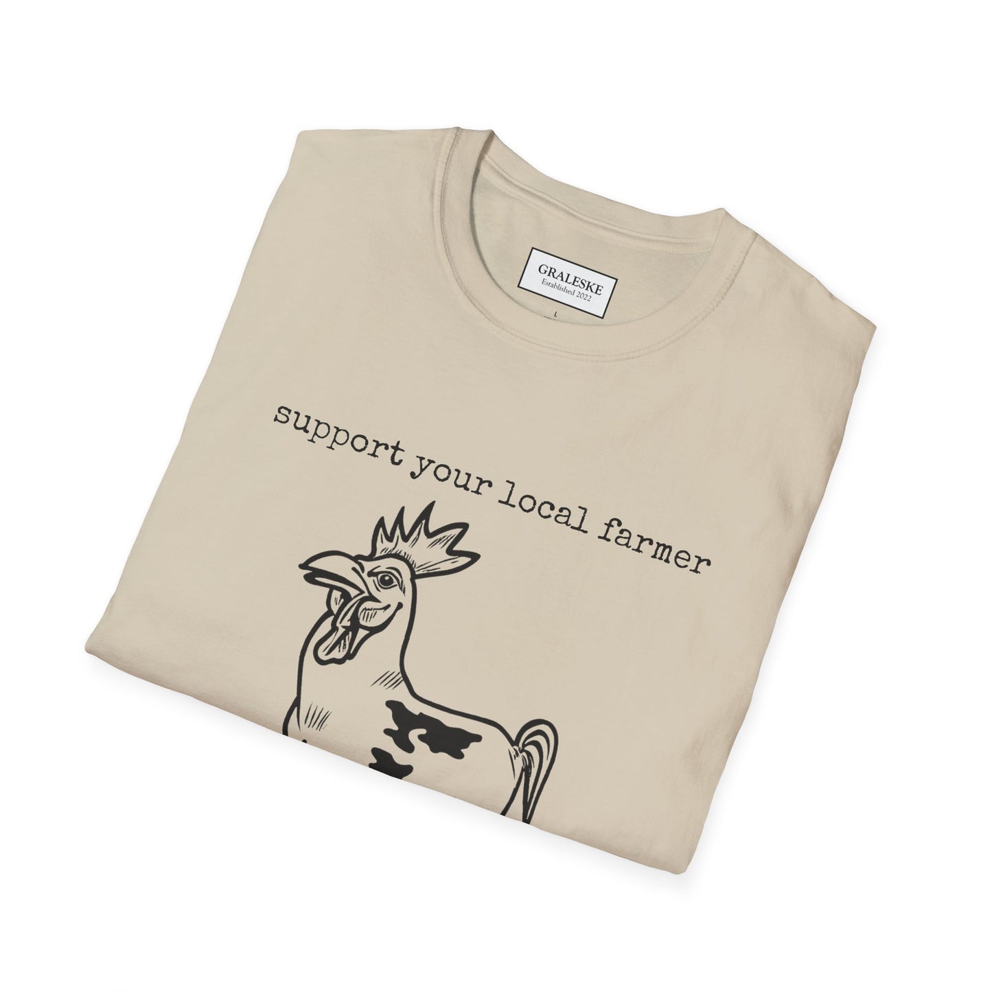 support your local farmer - chicken cow - T-Shirt - Graleske