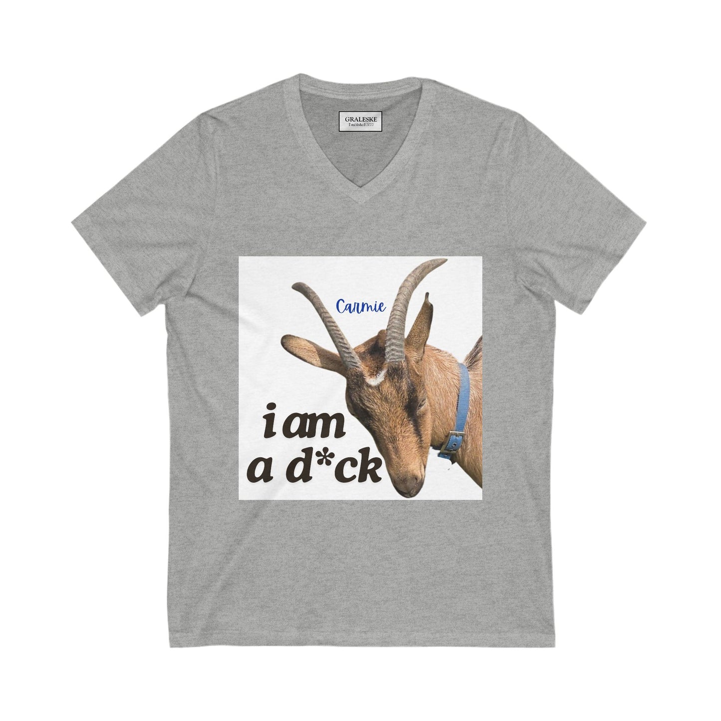 i am a d*ck Carmie - V-neck Tee - Graleske