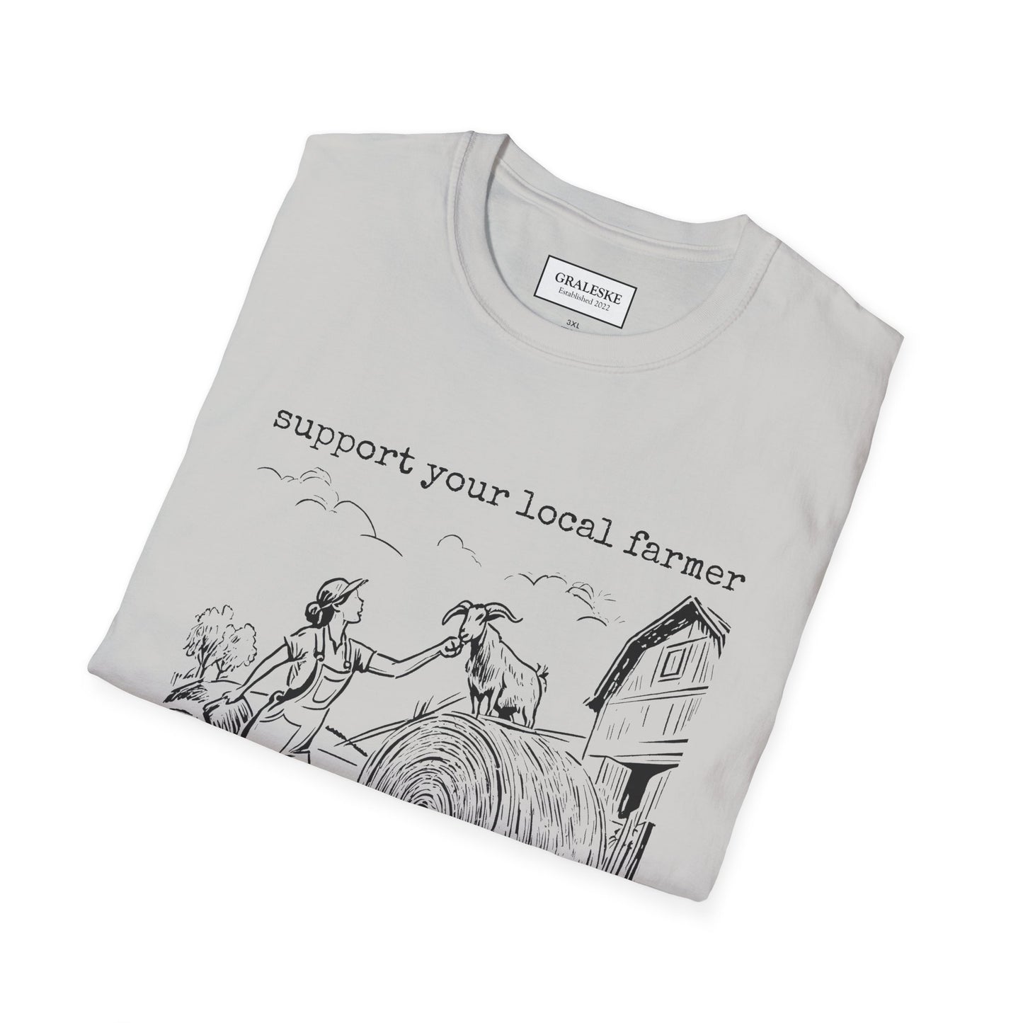 Farmer Support Unisex T-Shirt - Farmer and goat - Graleske