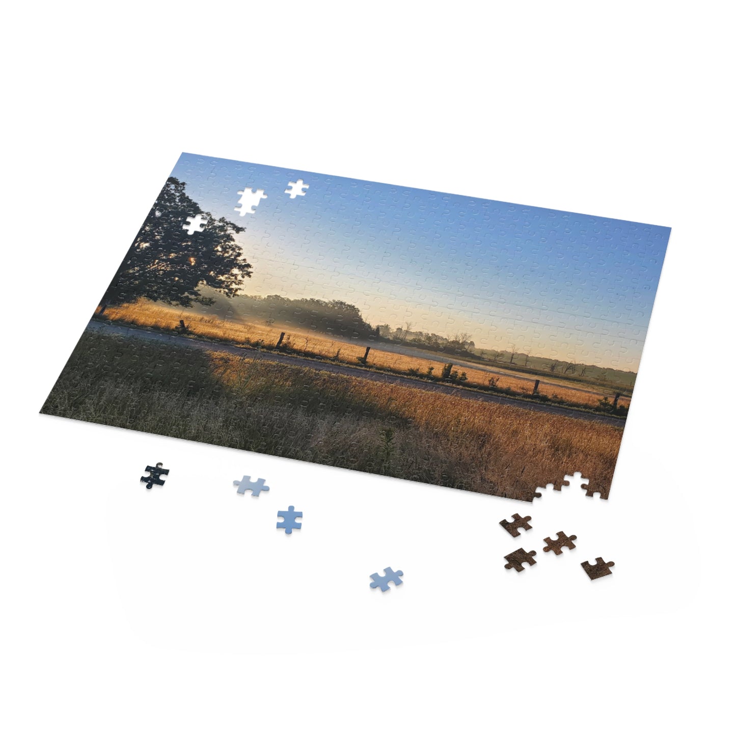 Fall sunrise over lowlands 2022 - Puzzle (120, 252, 500-Piece) - Graleske