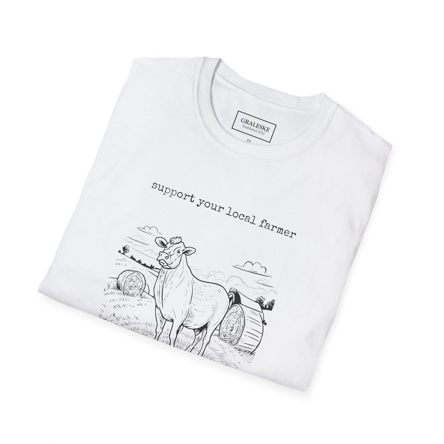 Farmer Support Unisex T-Shirt - Beautiful Cow - Graleske