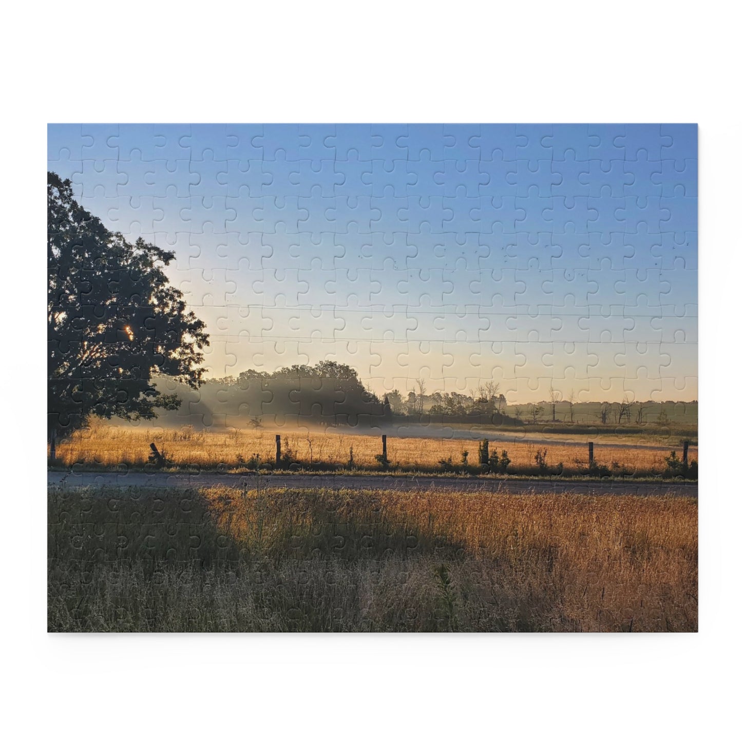 Fall sunrise over lowlands 2022 - Puzzle (120, 252, 500-Piece) - Graleske