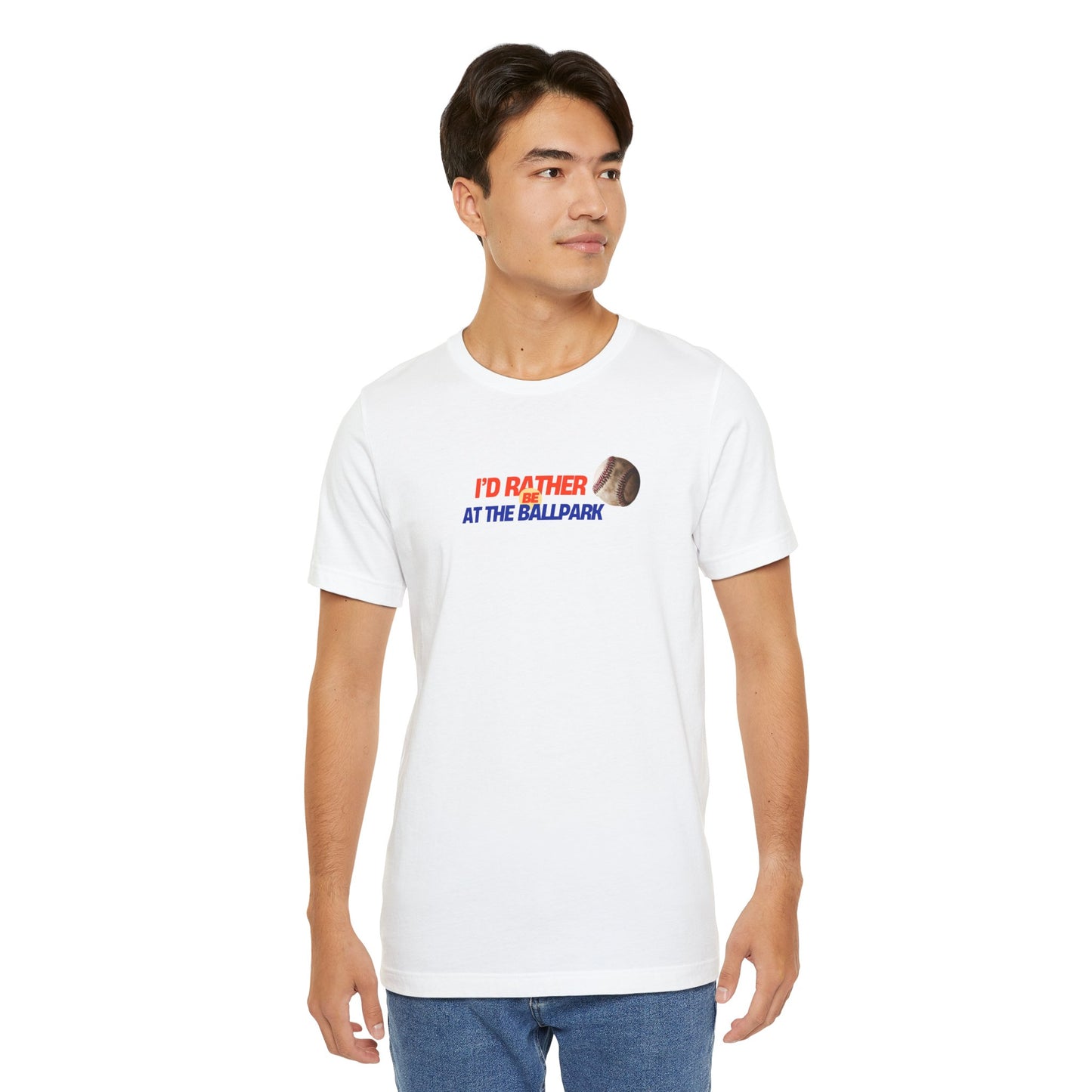 Baseball Tee - I'd Rather Be at the Ballpark Unisex Jersey Short Sleeve T-shirt - Graleske