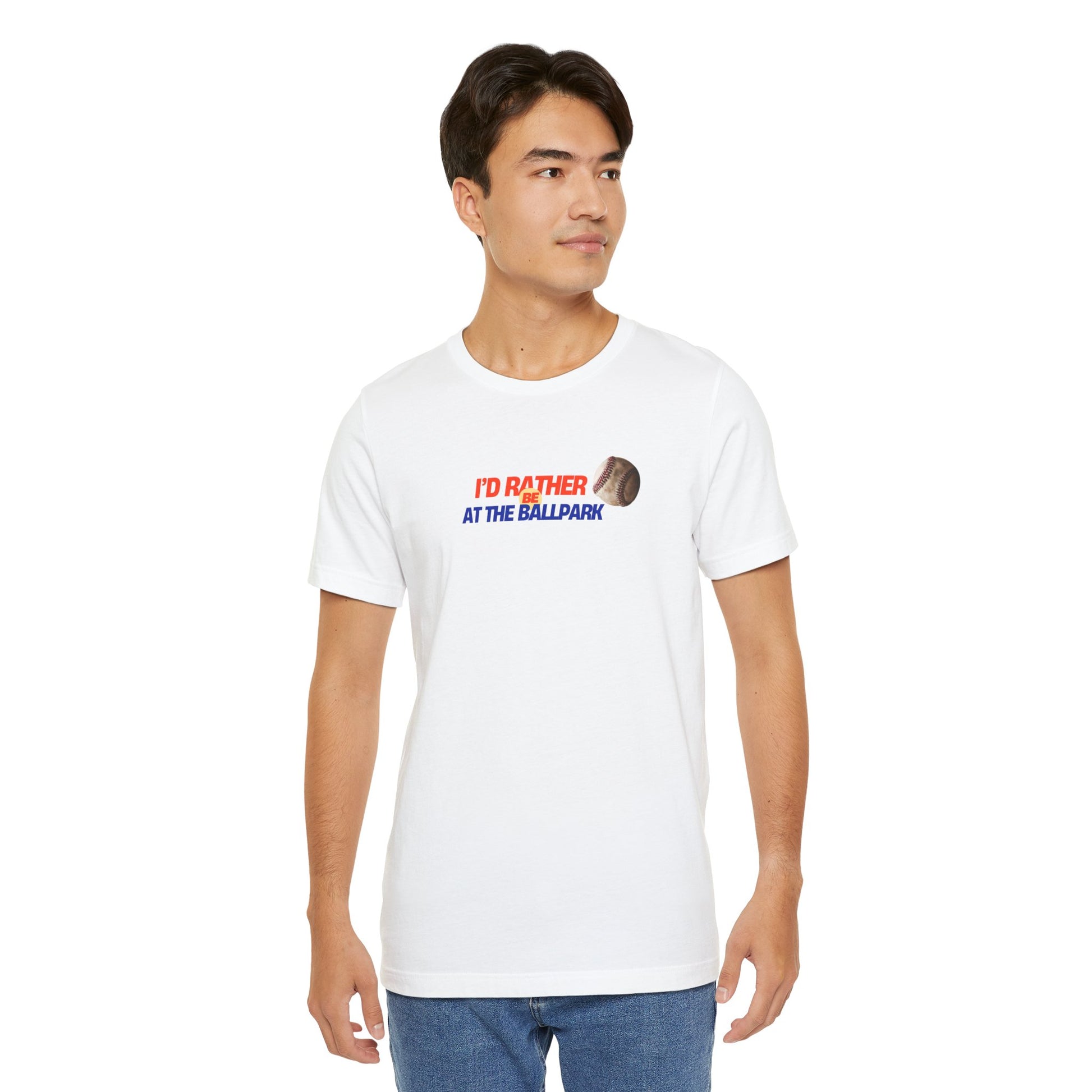 Baseball Tee - I'd Rather Be at the Ballpark Unisex Jersey Short Sleeve T-shirt - Graleske