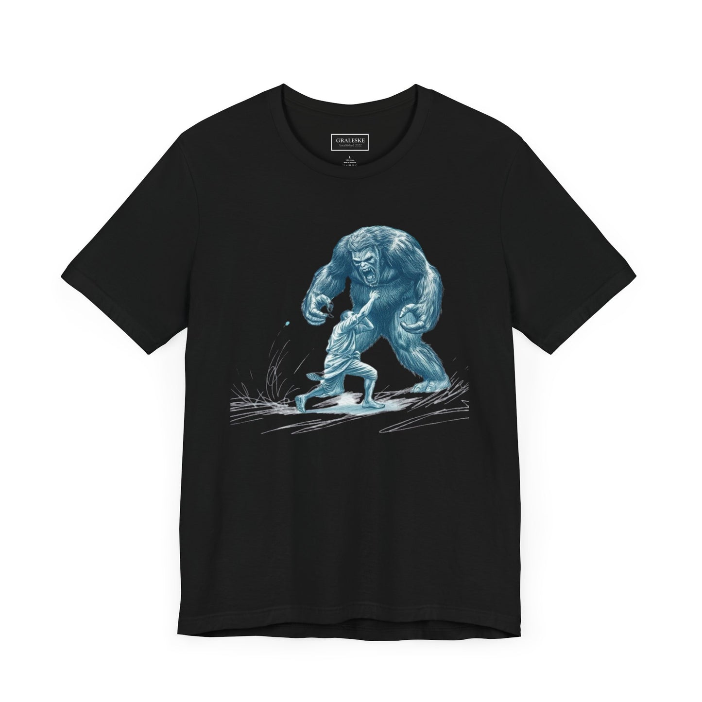 Man Fighting Bigfoot T-Shirt