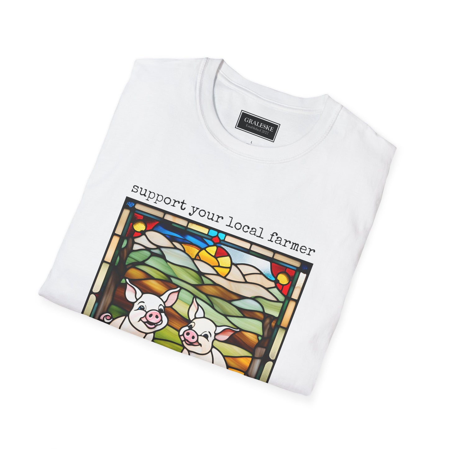 Stained Glass Piggy T-Shirt - Graleske