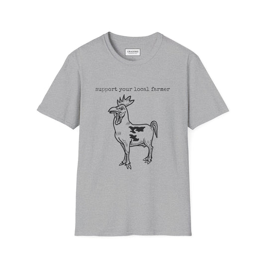 support your local farmer - chicken cow - T-Shirt - Graleske