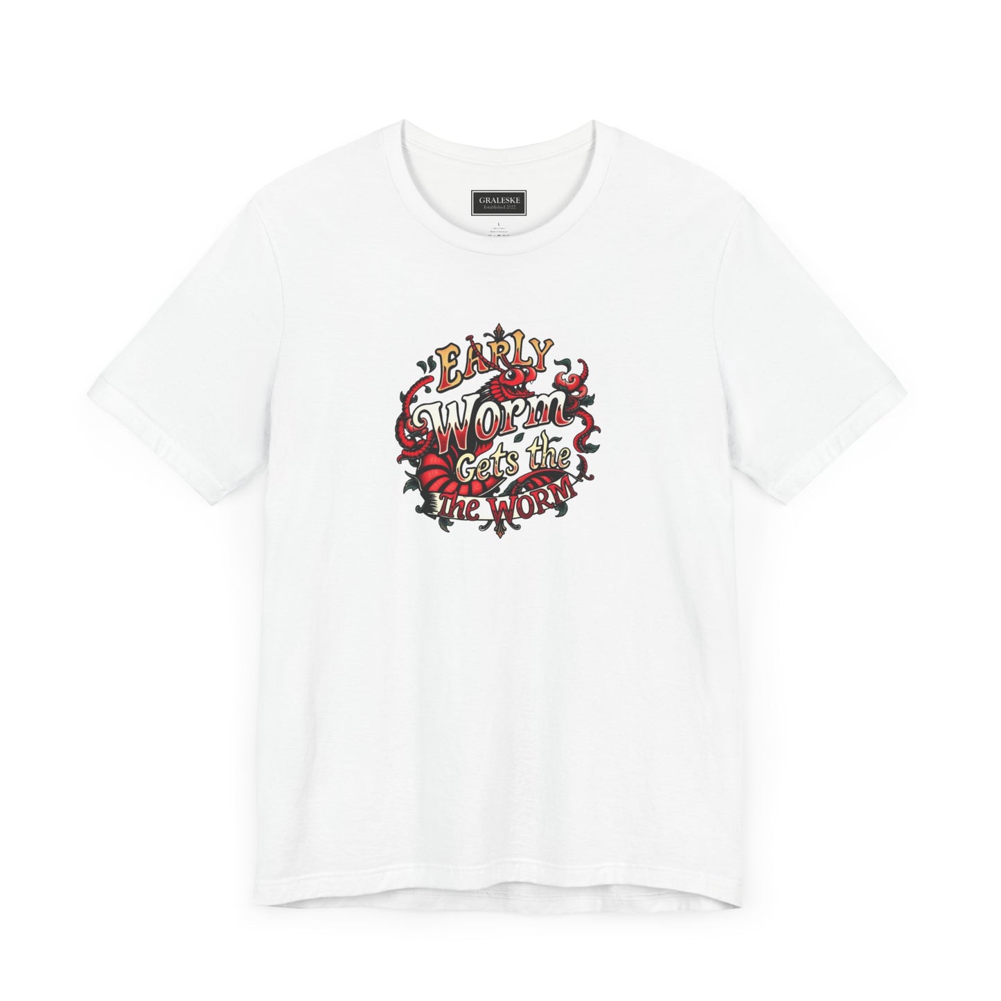 Office Inspired Unisex Tee - 'Early Worm Gets The Worm'