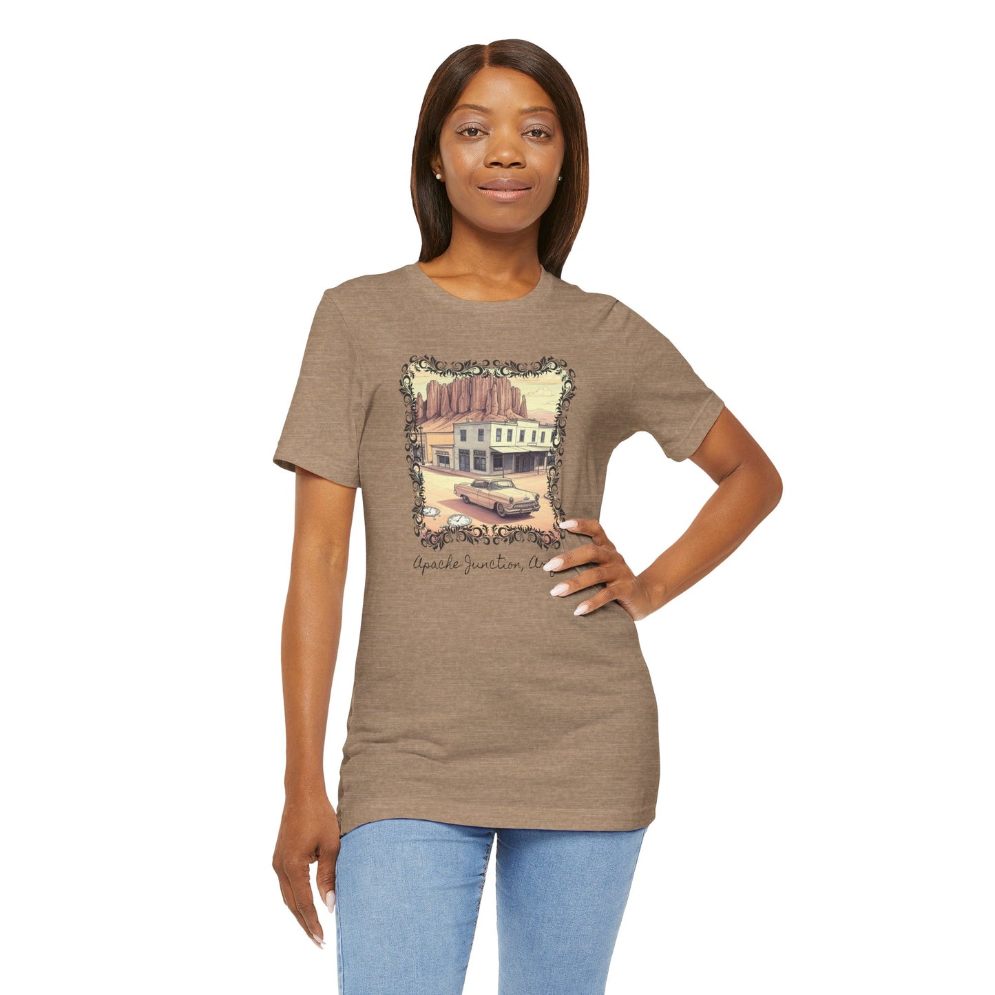 Small Towns Collection Unisex Tee - Apache Junction, Arizona Design - Graleske