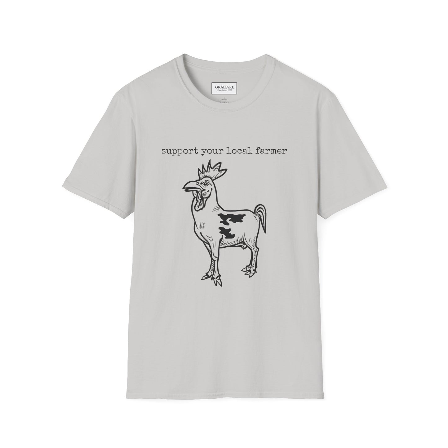 support your local farmer - chicken cow - T-Shirt - Graleske