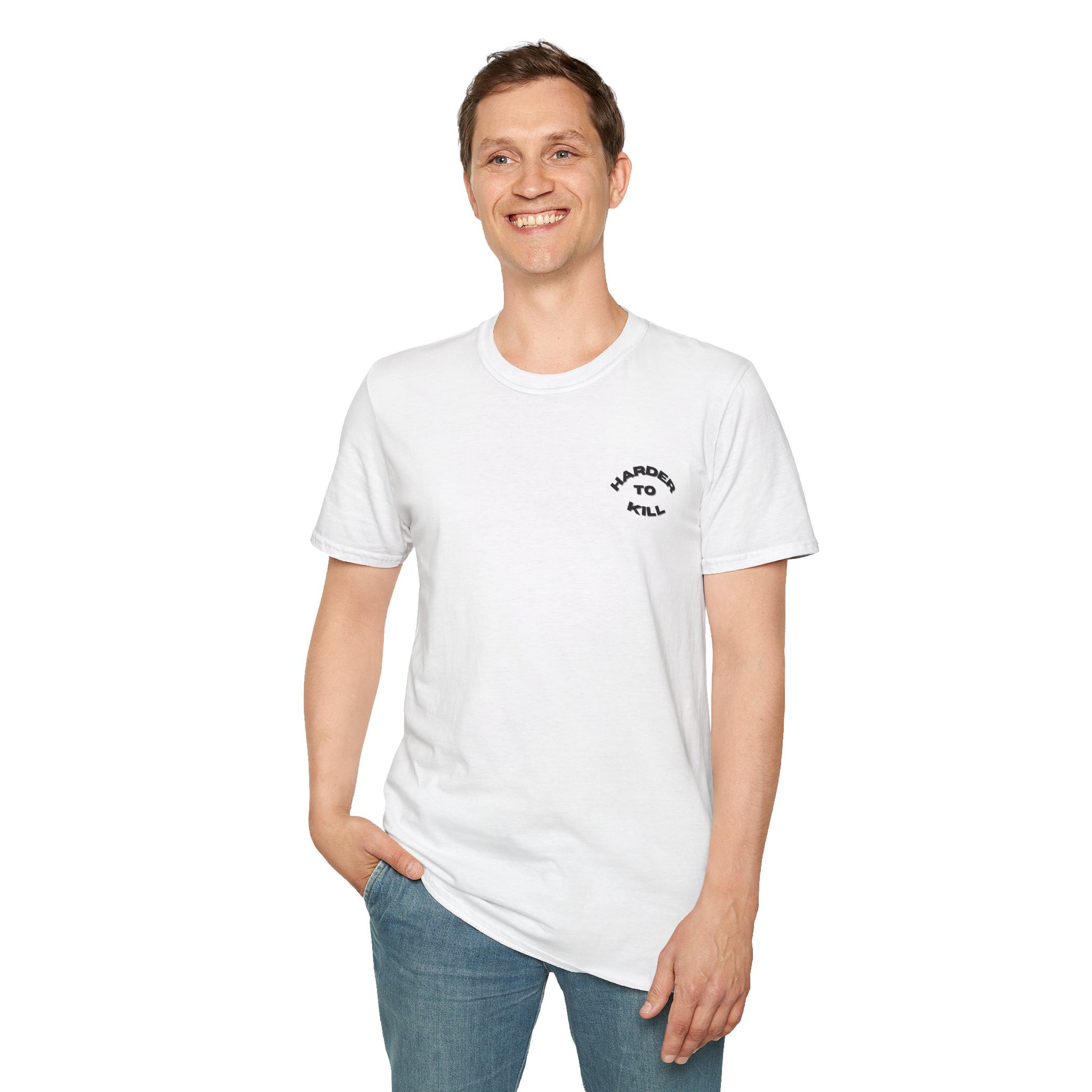Motivational Fitness T-Shirt - 'Harder to Kill' Design - Graleske