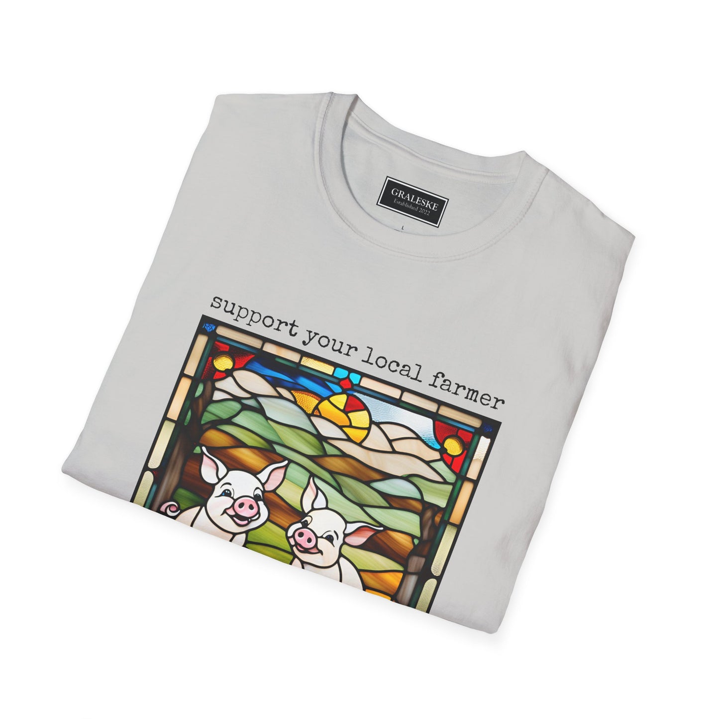 Stained Glass Piggy T-Shirt - Graleske