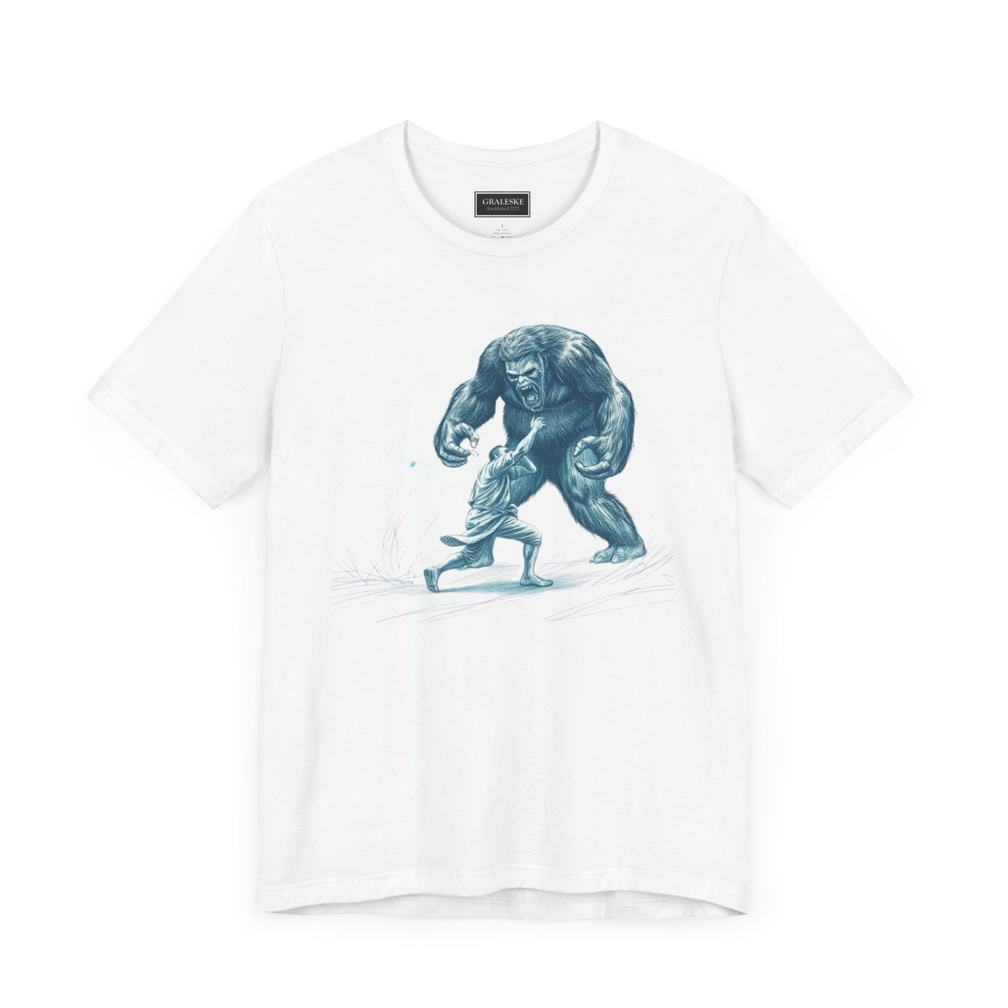 Man Fighting Bigfoot T-Shirt