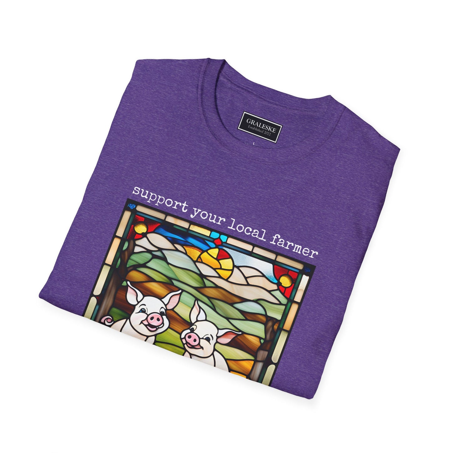 Stained Glass Piggy T-Shirt - Graleske