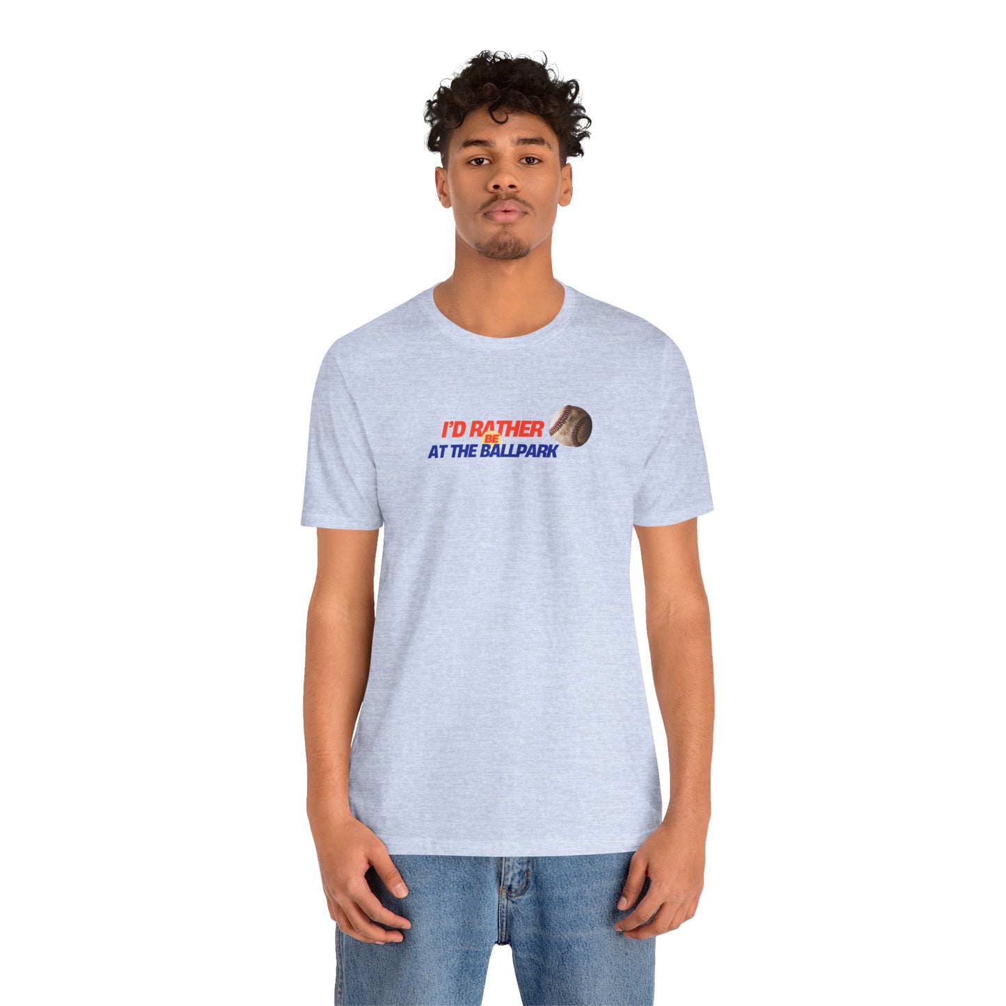 Baseball Tee - I'd Rather Be at the Ballpark Unisex Jersey Short Sleeve T-shirt - Graleske