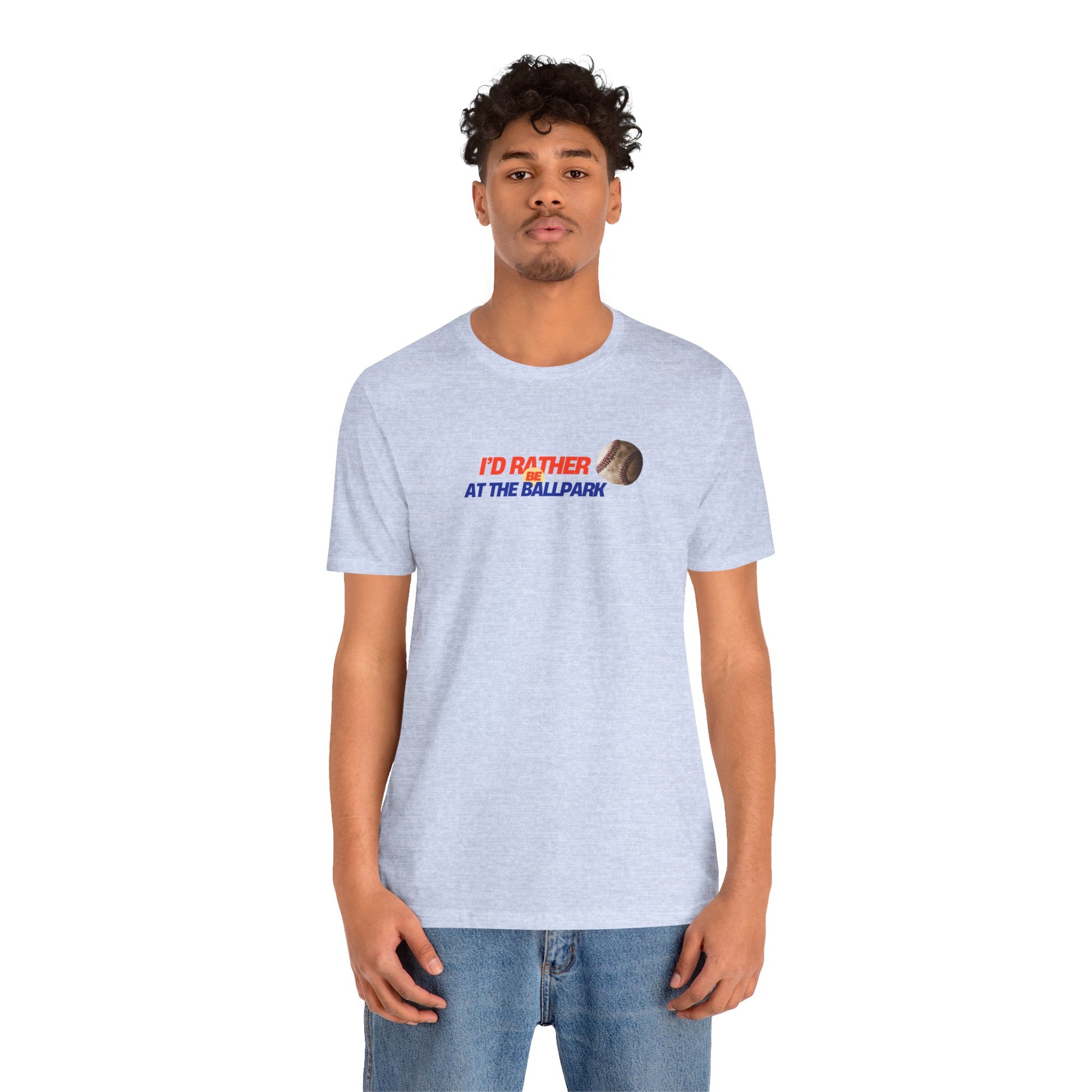 Baseball Tee - I'd Rather Be at the Ballpark Unisex Jersey Short Sleeve T-shirt - Graleske