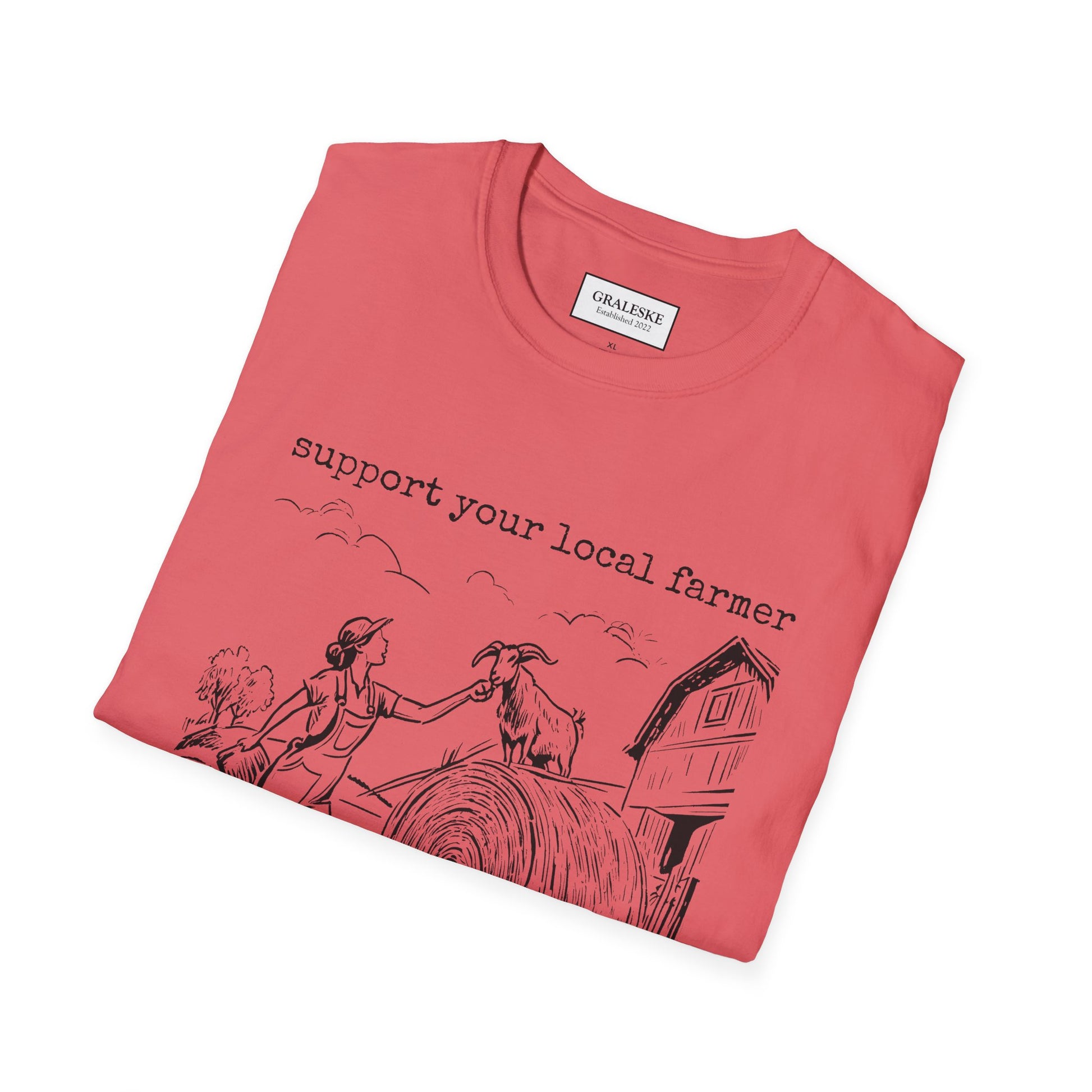 Farmer Support Unisex T-Shirt - Farmer and goat - Graleske