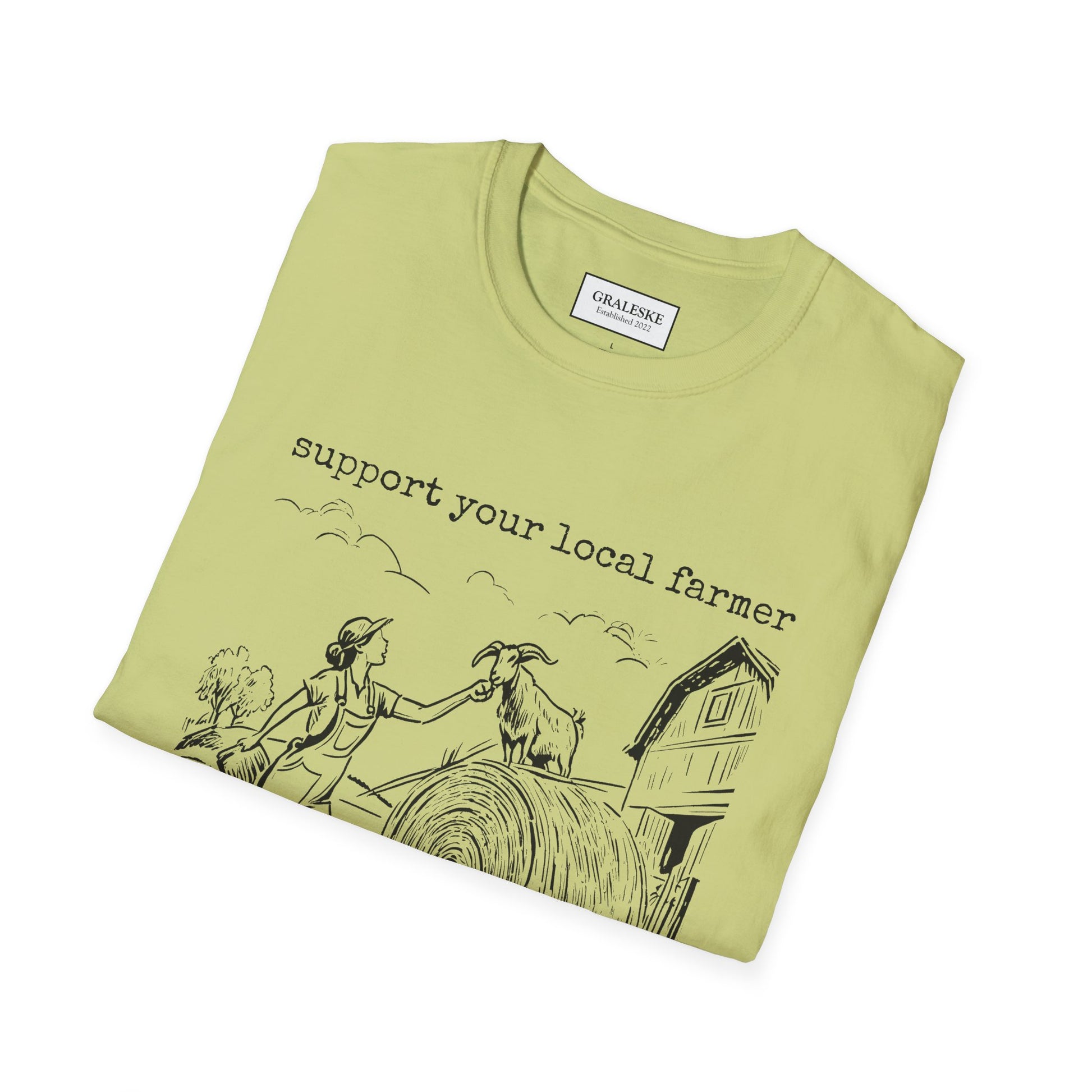 Farmer Support Unisex T-Shirt - Farmer and goat - Graleske
