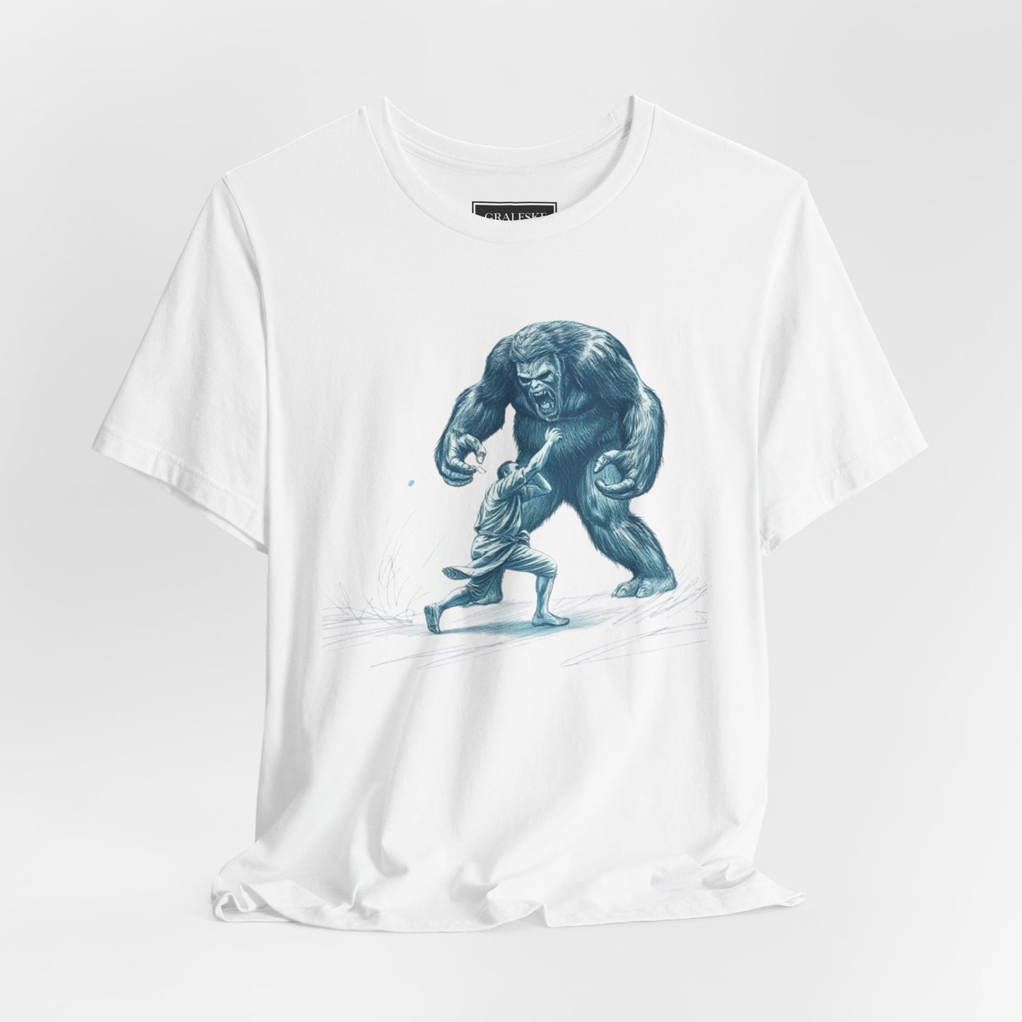 Man Fighting Bigfoot T-Shirt