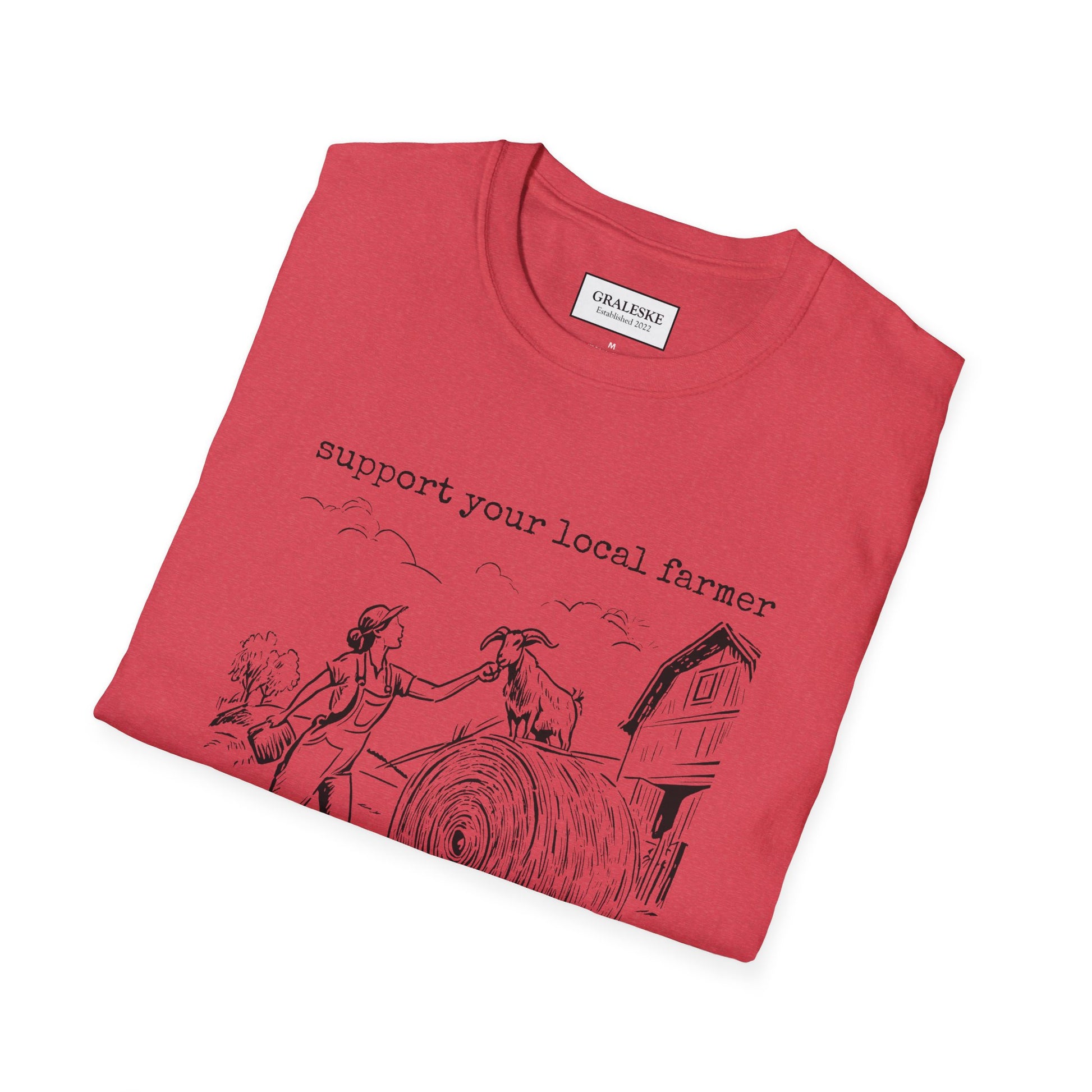 Farmer Support Unisex T-Shirt - Farmer and goat - Graleske
