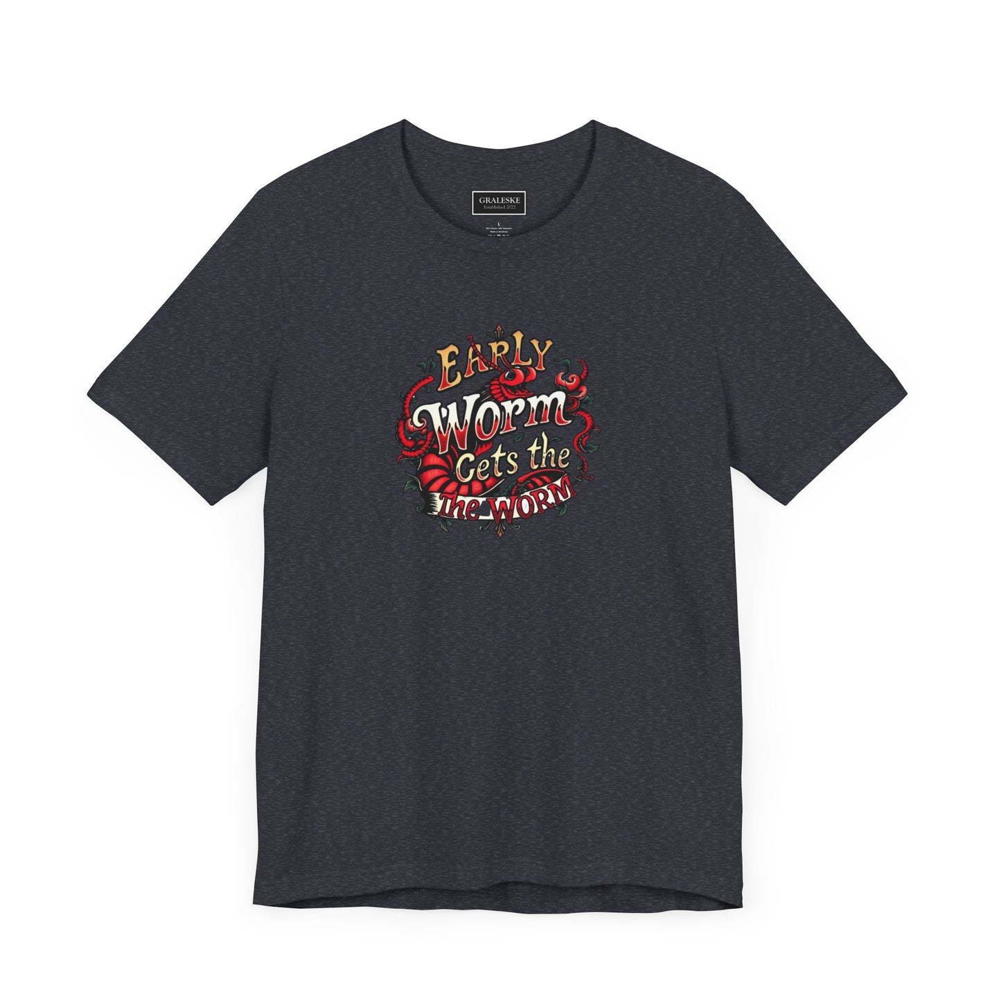 Office Inspired Unisex Tee - 'Early Worm Gets The Worm'