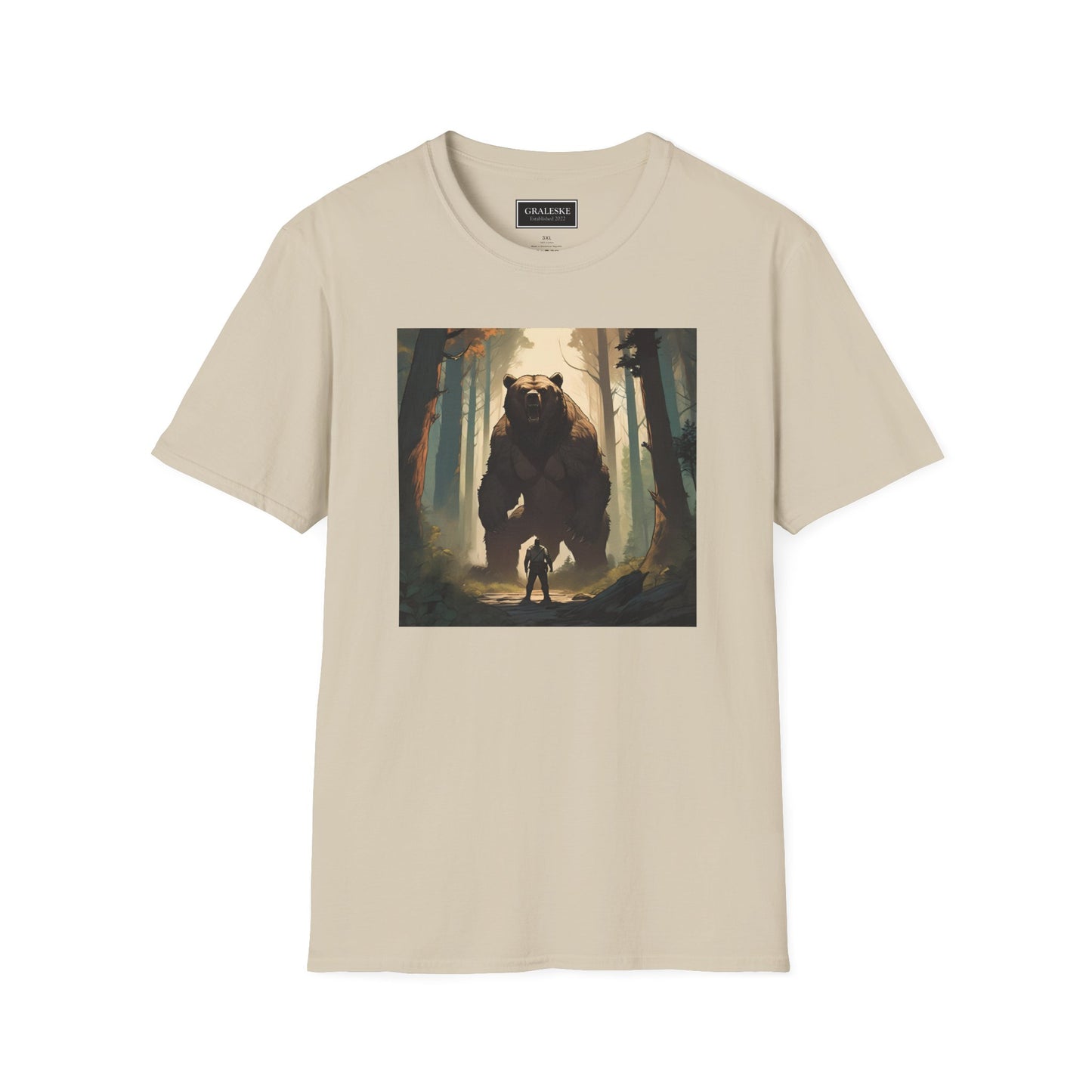 Bear Softstyle T-Shirt - Man vs Bear Design - Graleske