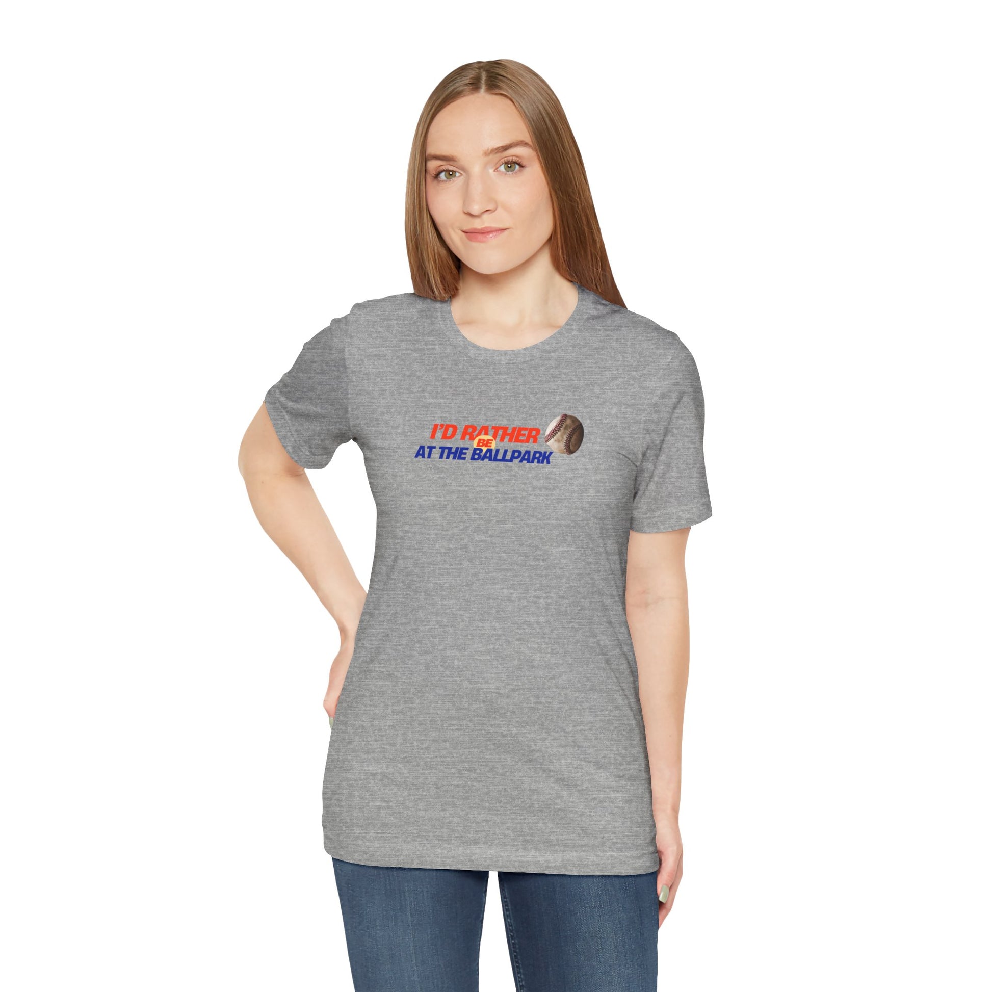 Baseball Tee - I'd Rather Be at the Ballpark Unisex Jersey Short Sleeve T-shirt - Graleske
