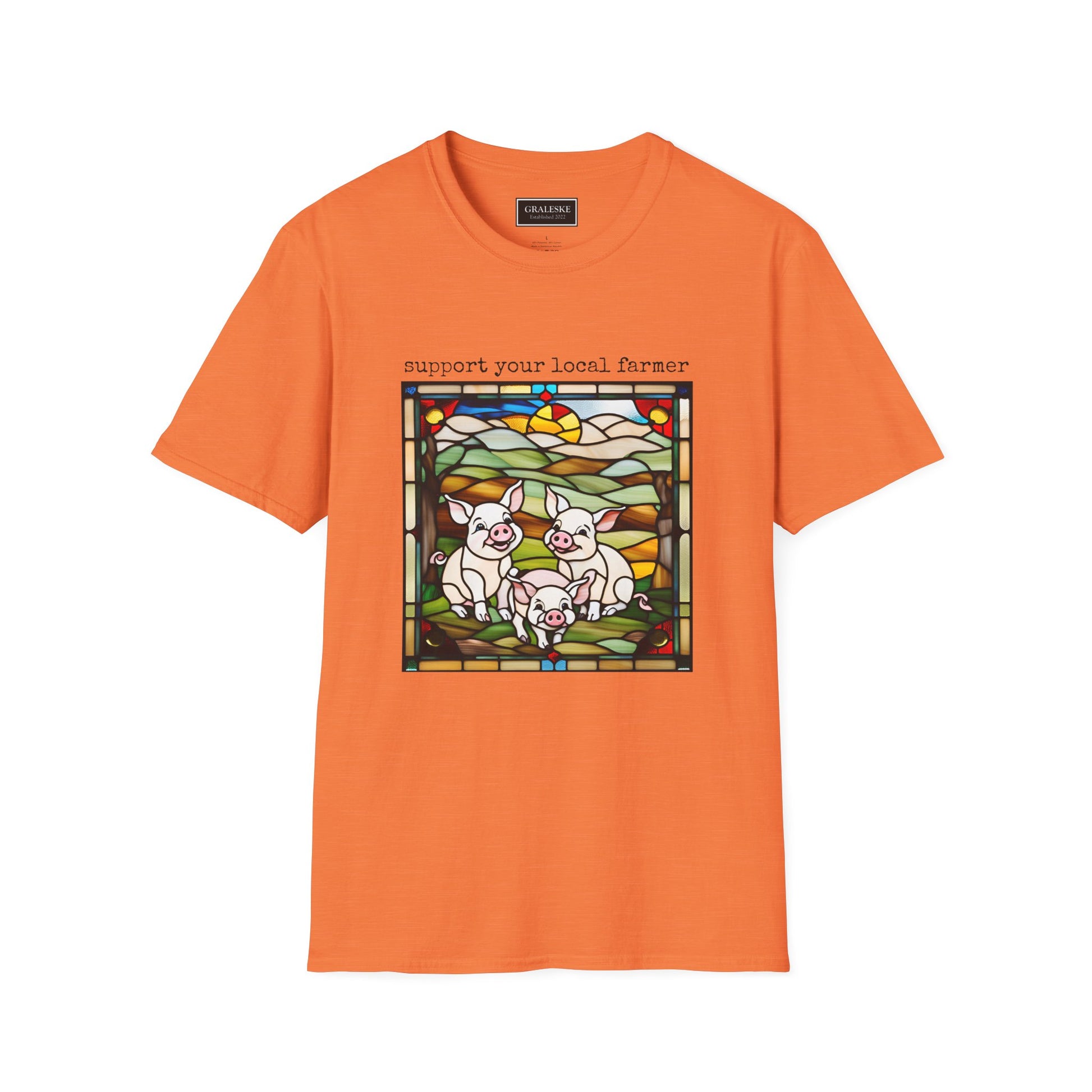 Stained Glass Piggy T-Shirt - Graleske