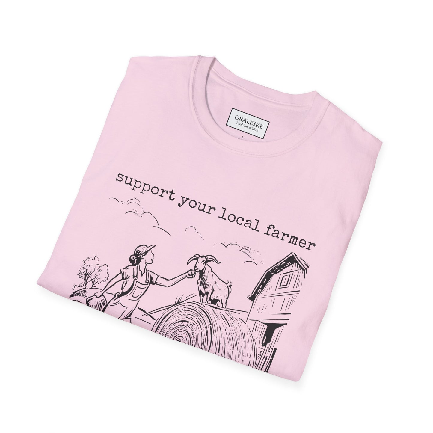 Farmer Support Unisex T-Shirt - Farmer and goat - Graleske