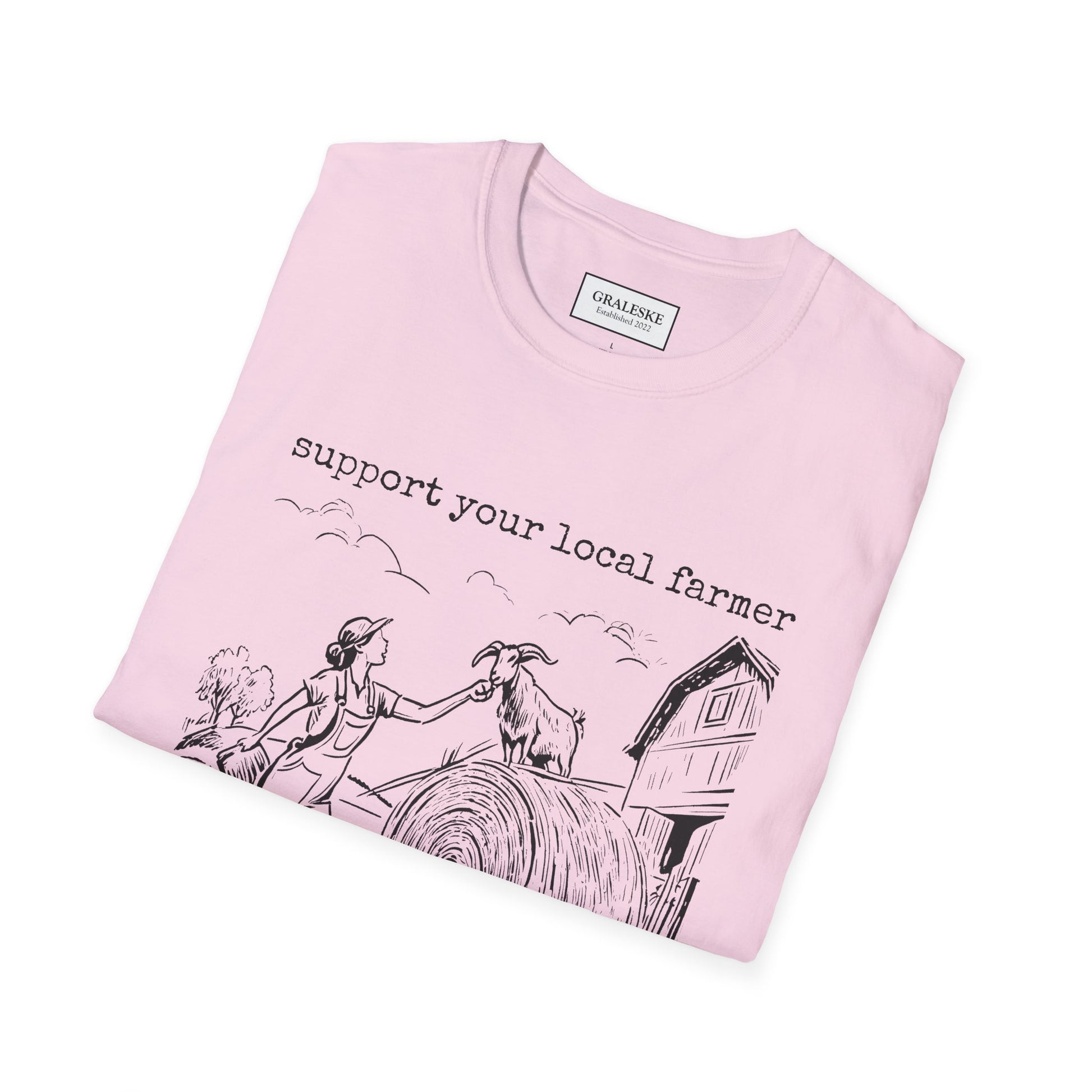 Farmer Support Unisex T-Shirt - Farmer and goat - Graleske