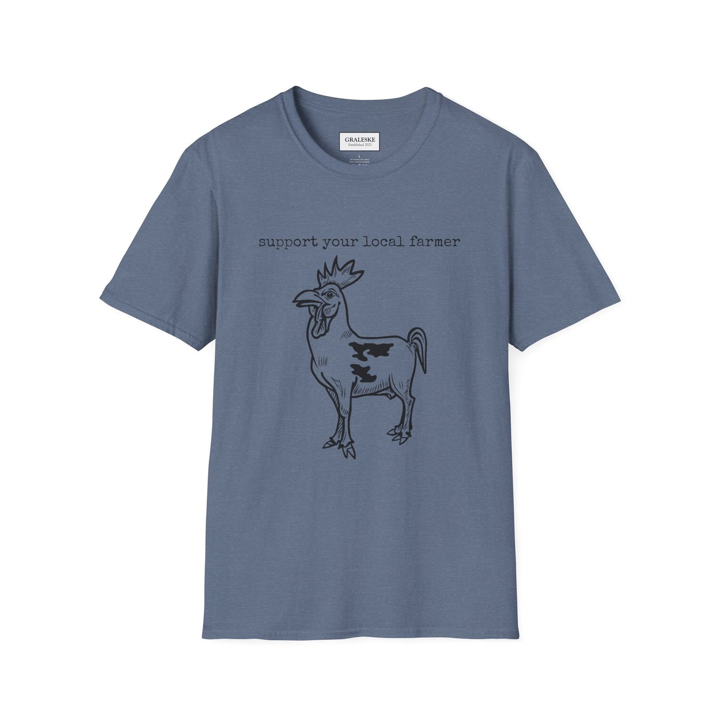 support your local farmer - chicken cow - T-Shirt - Graleske