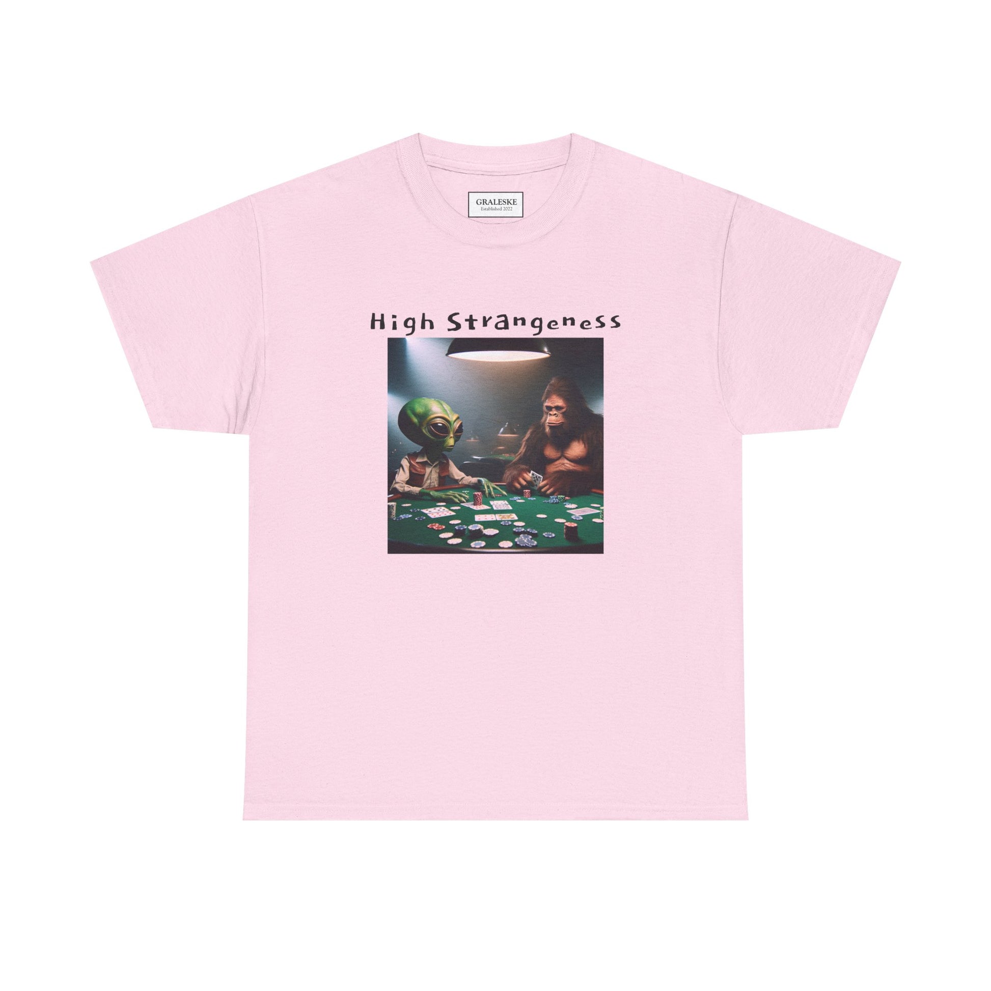 Alien vs Bigfoot Poker -Unisex Heavy Cotton Tee - Graleske