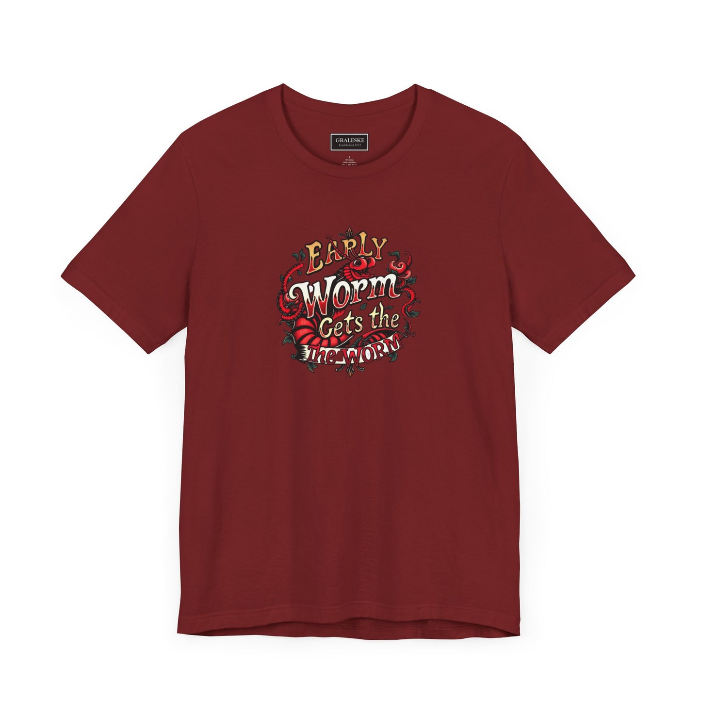 Office Inspired Unisex Tee - 'Early Worm Gets The Worm'