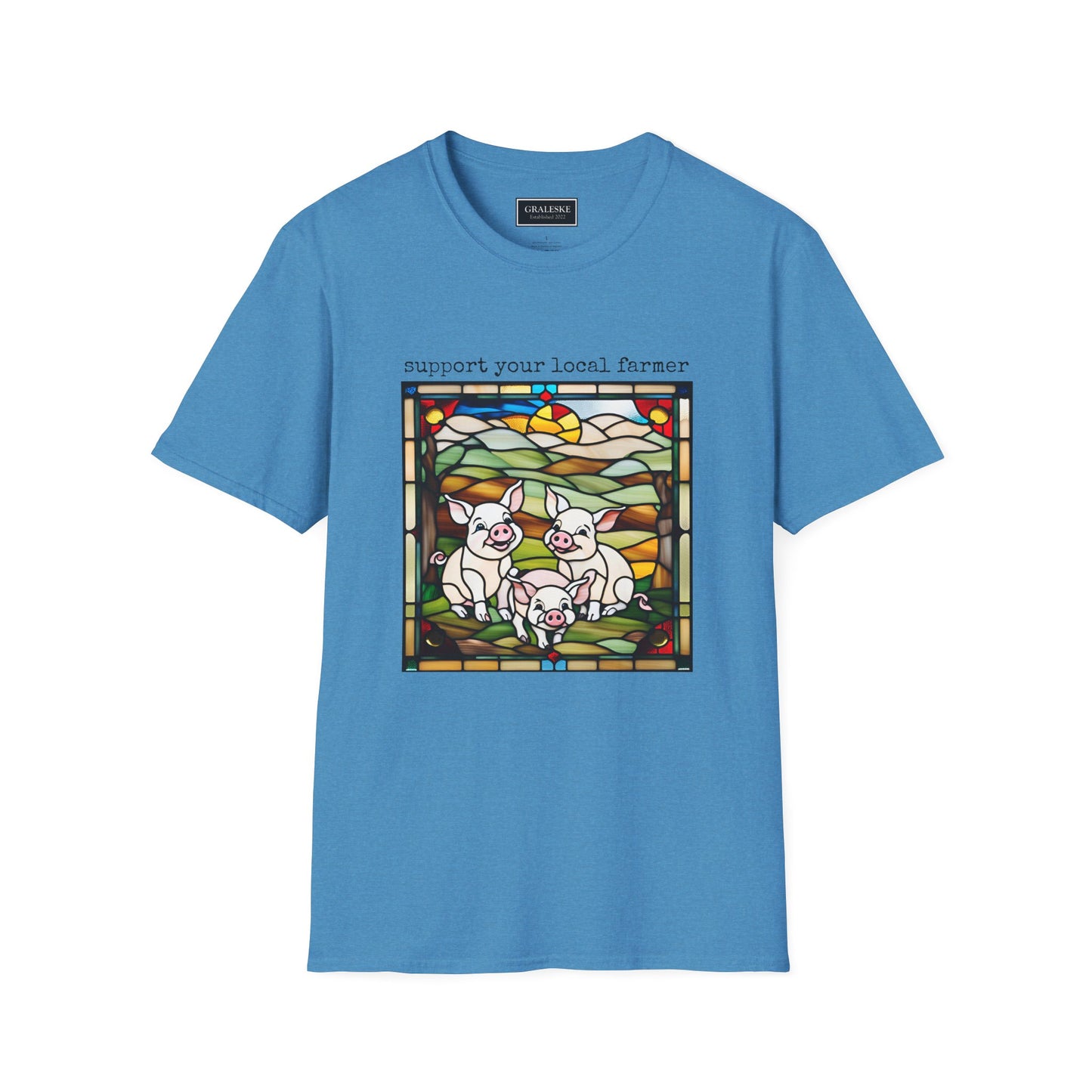 Stained Glass Piggy T-Shirt - Graleske