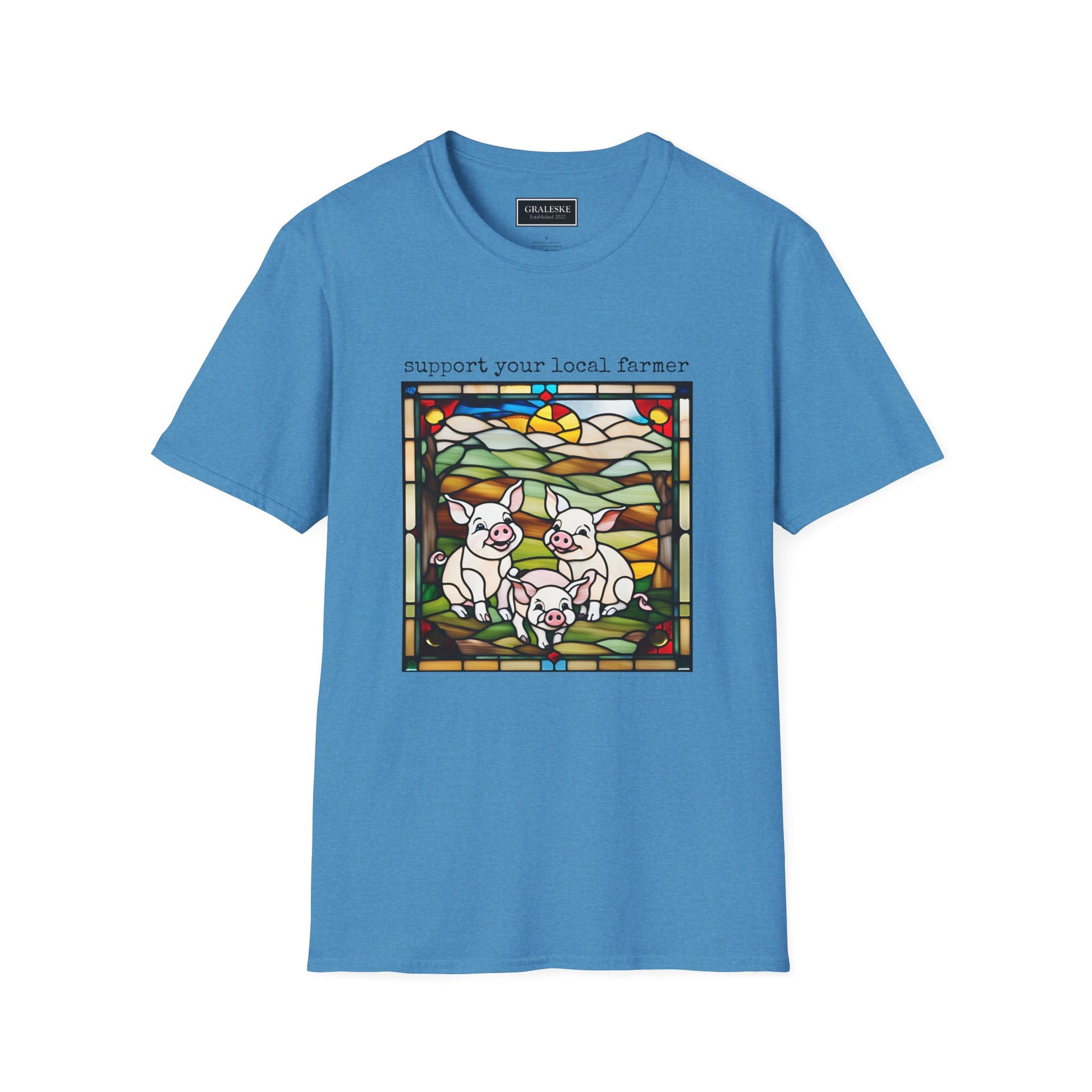 Stained Glass Piggy T-Shirt - Graleske