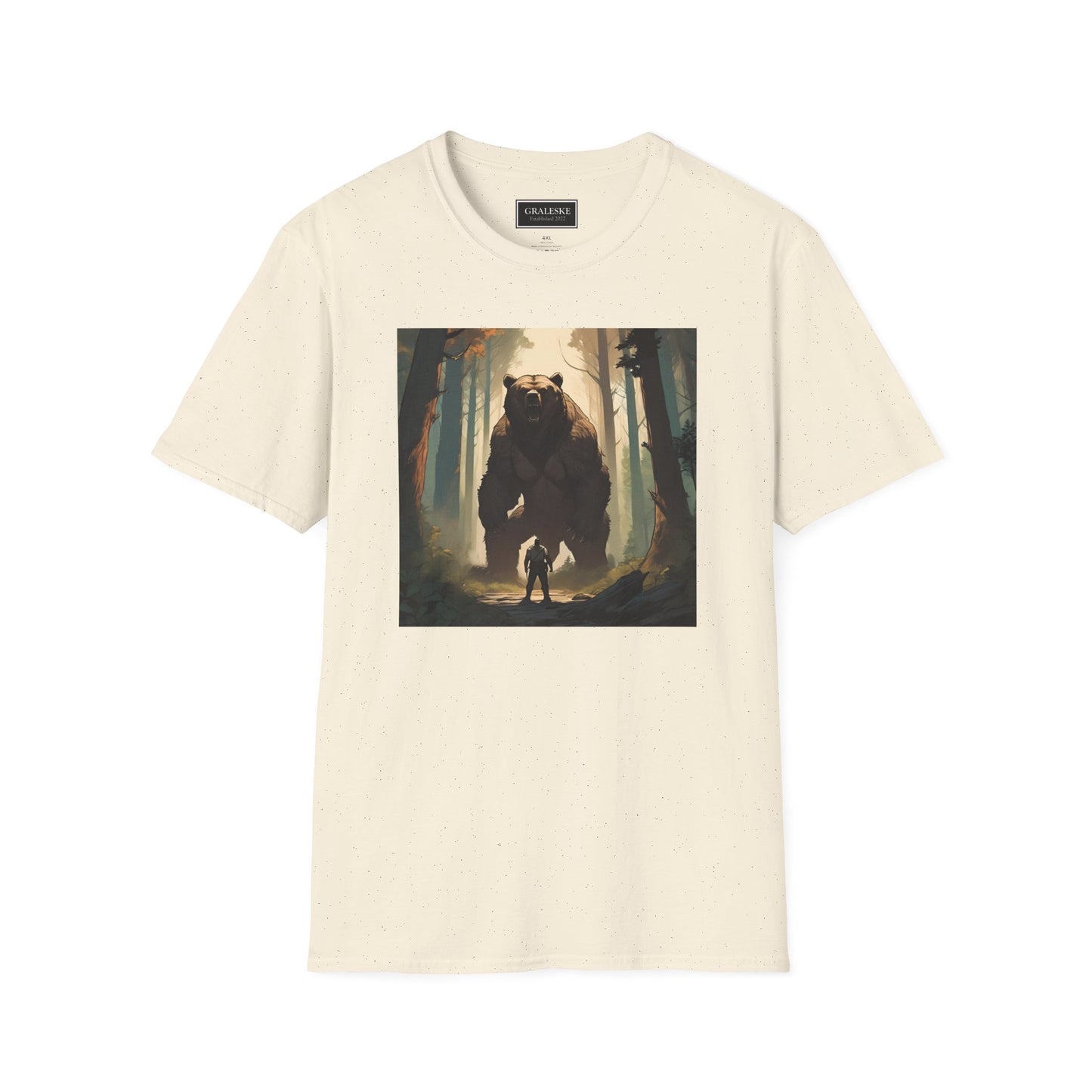 Bear Softstyle T-Shirt - Man vs Bear Design - Graleske