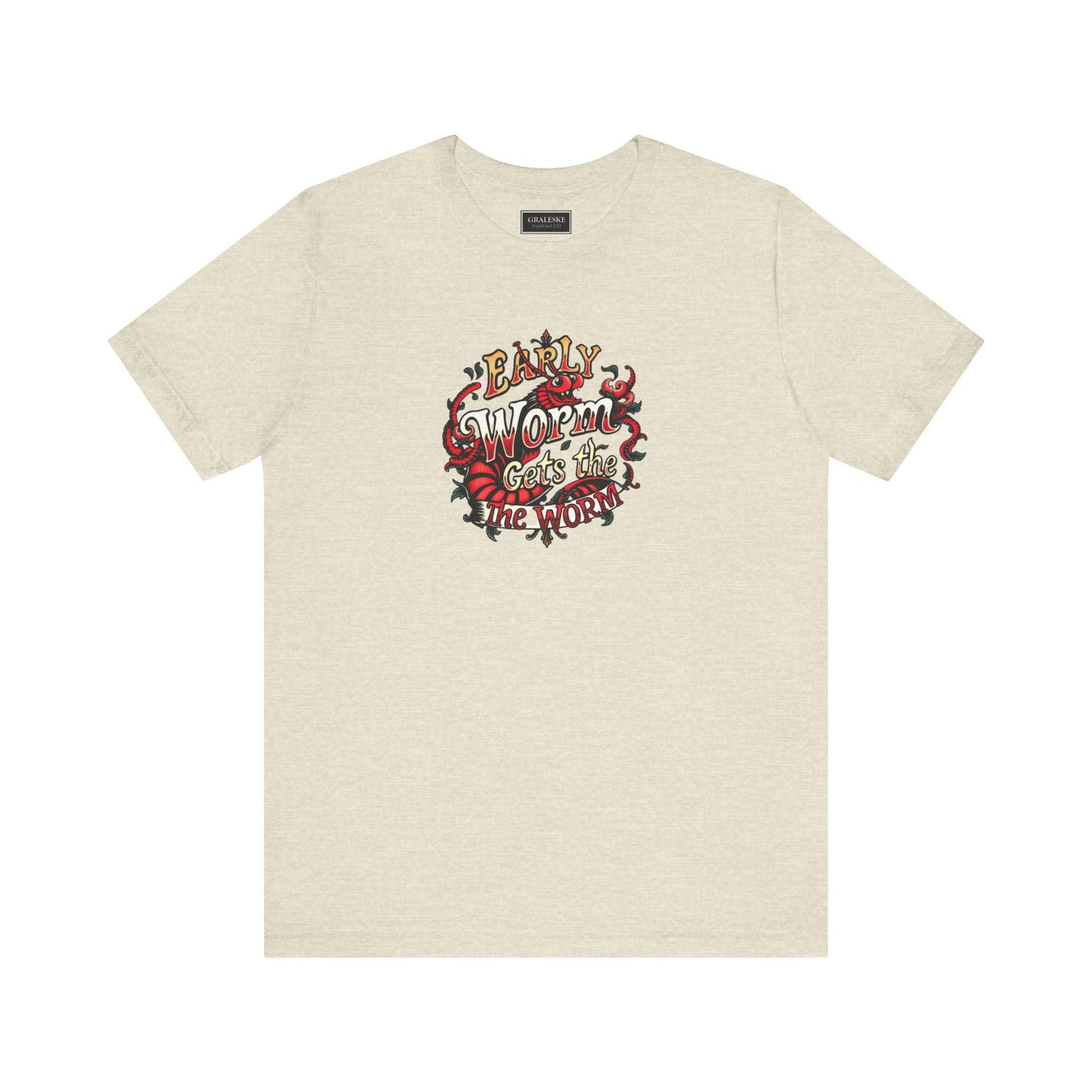 Office Inspired Unisex Tee - 'Early Worm Gets The Worm'
