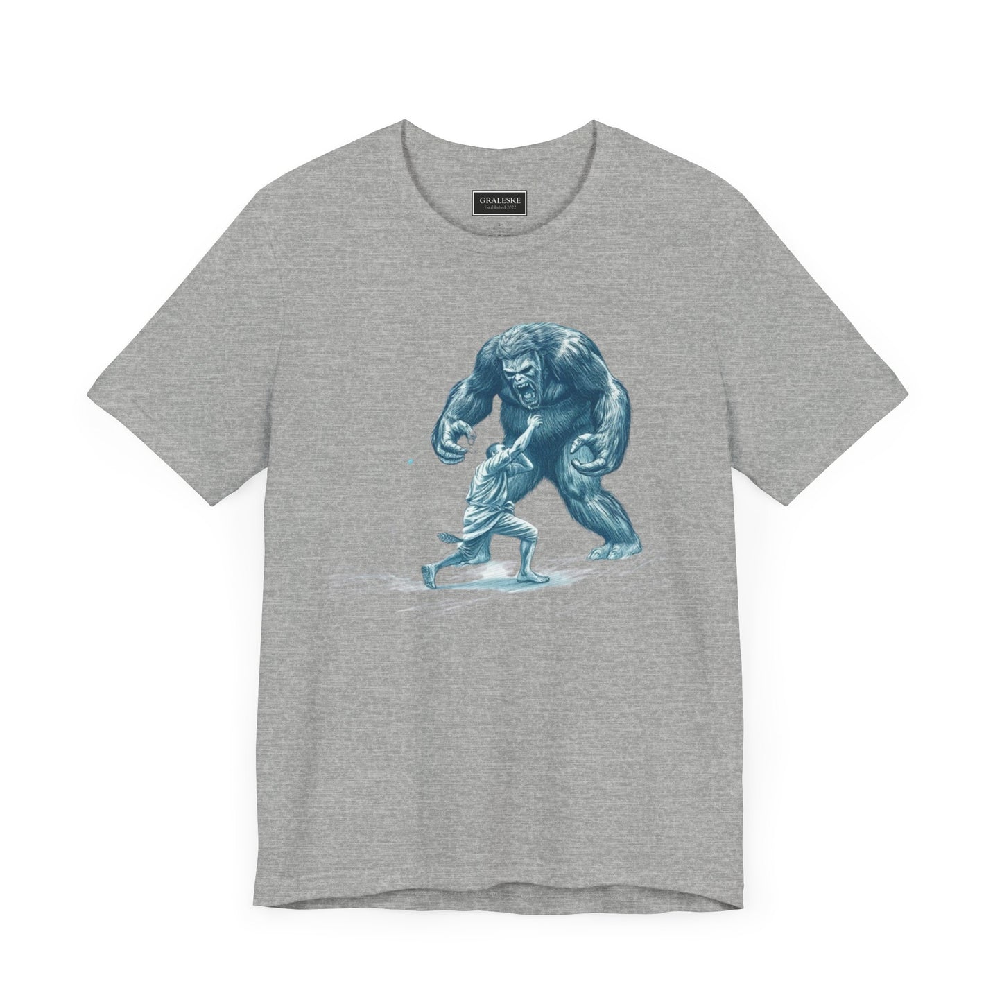 Man Fighting Bigfoot T-Shirt