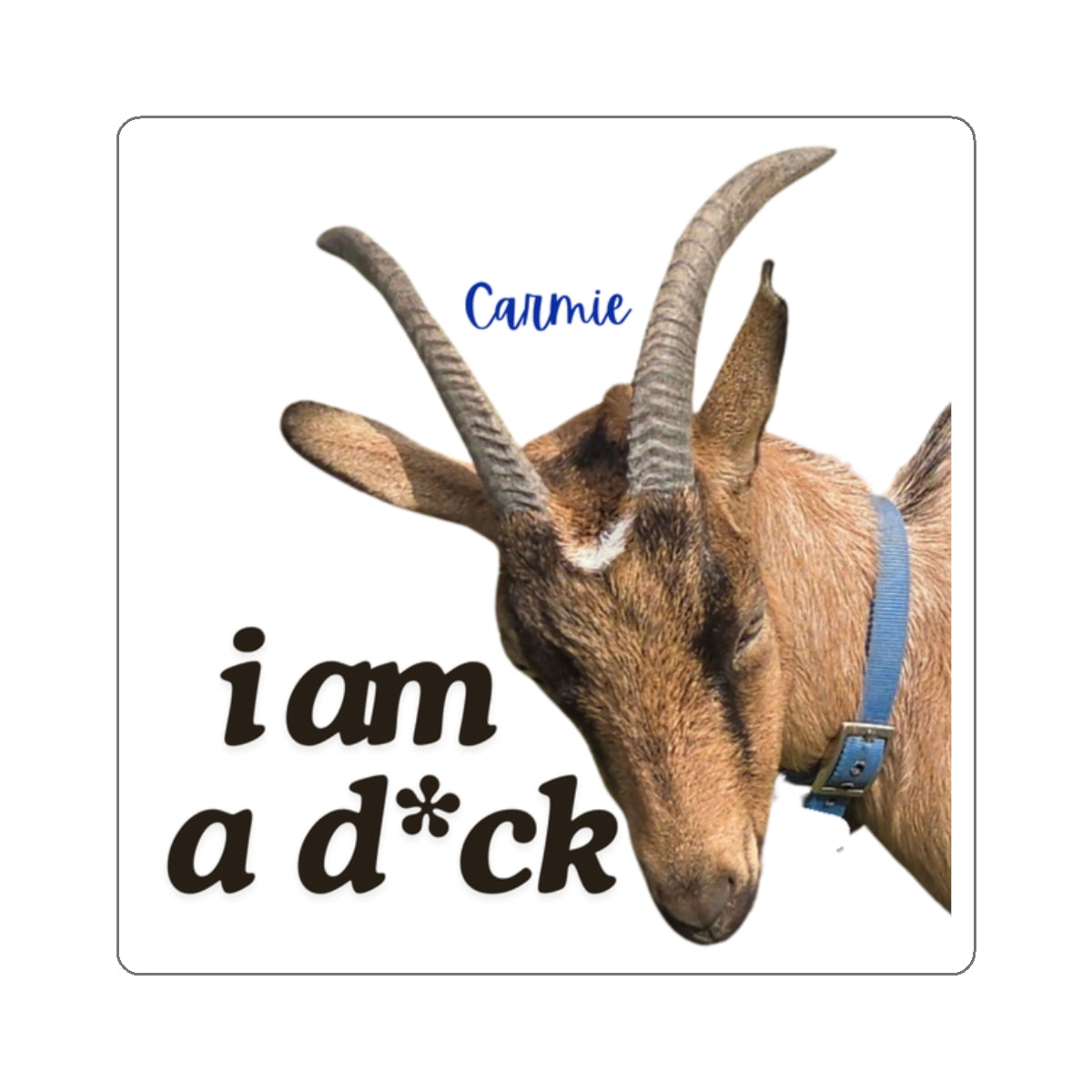 i am a d*ck Carmie - Kiss-Cut Stickers - Graleske