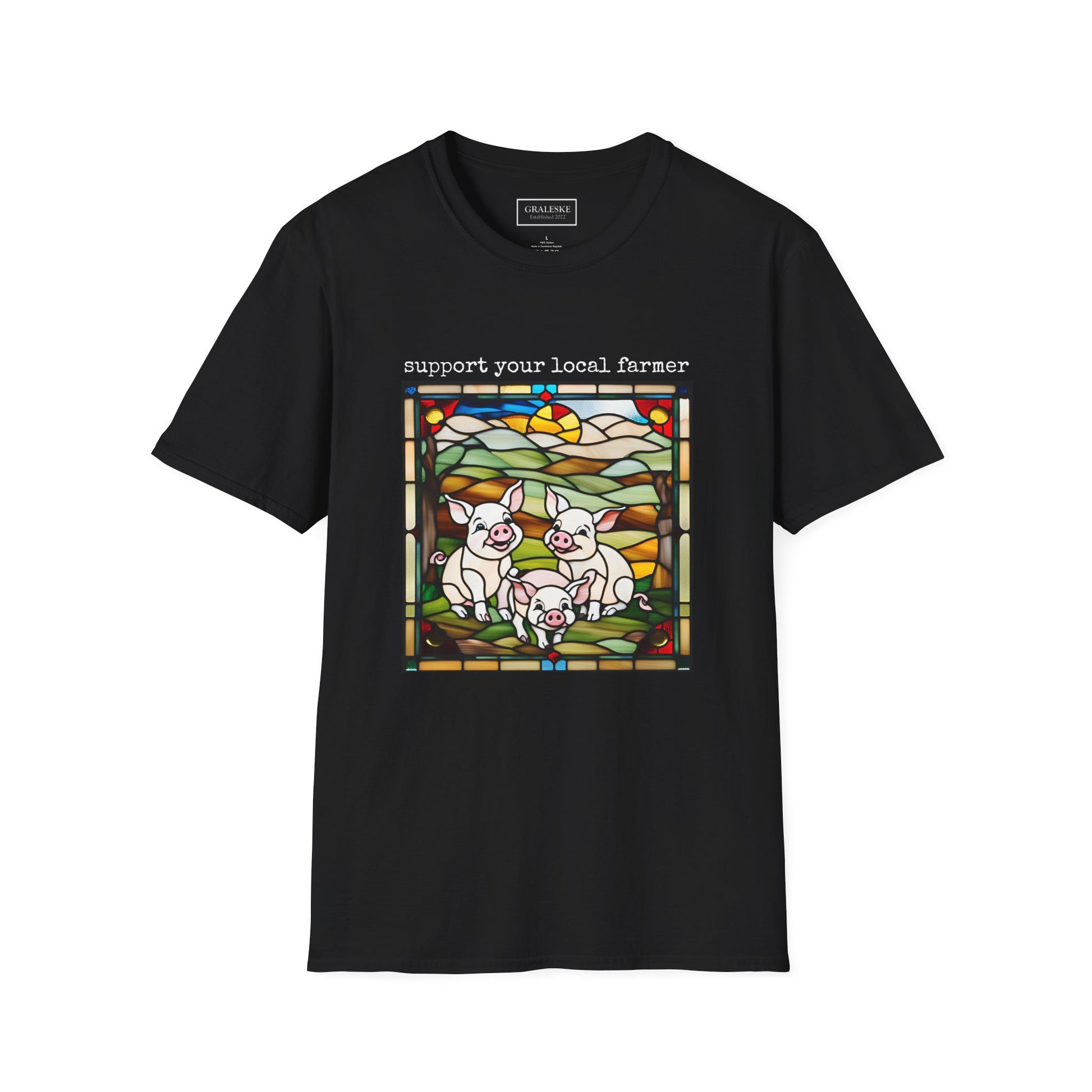 Stained Glass Piggy T-Shirt - Graleske