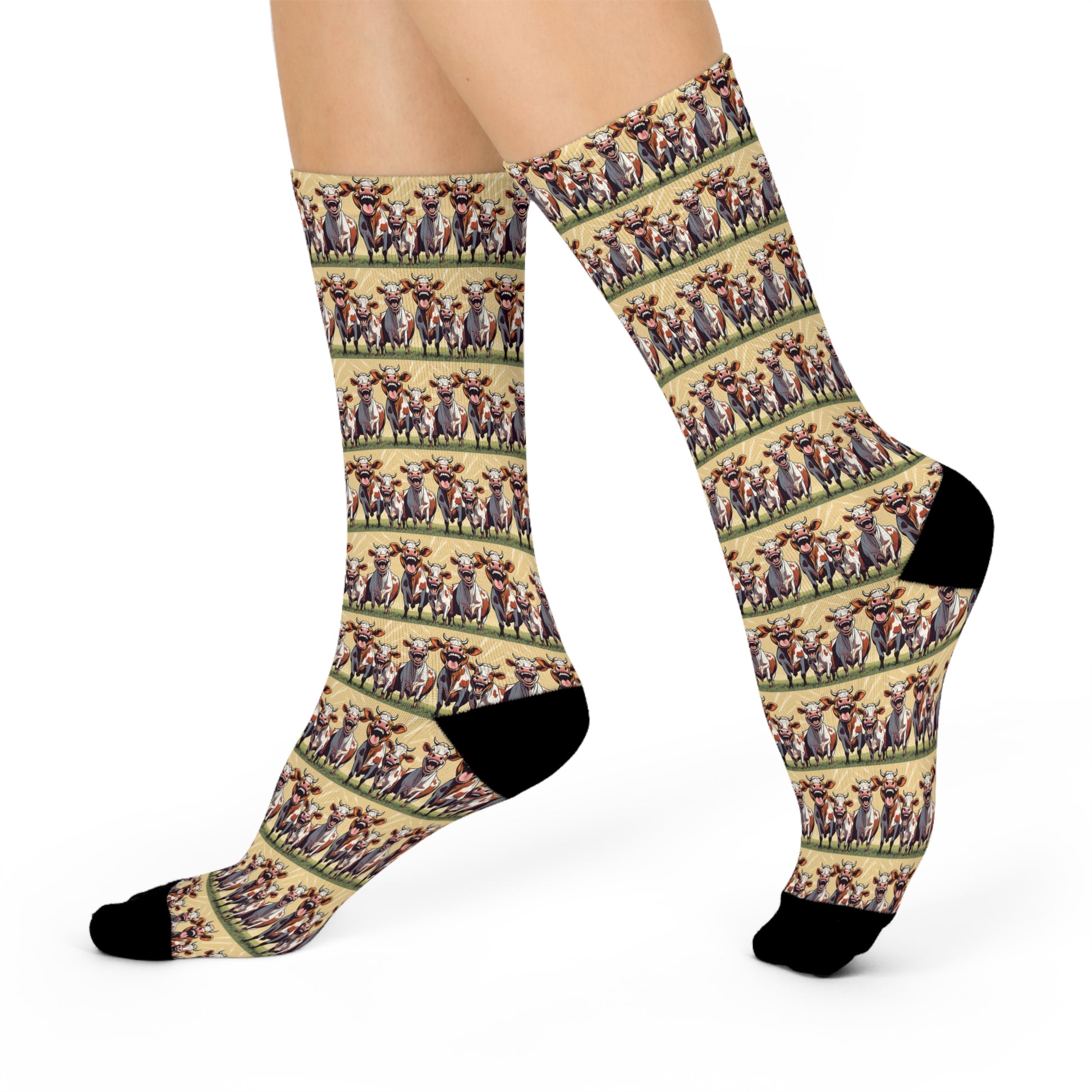 Crew Socks - Happy Cows Design - Graleske
