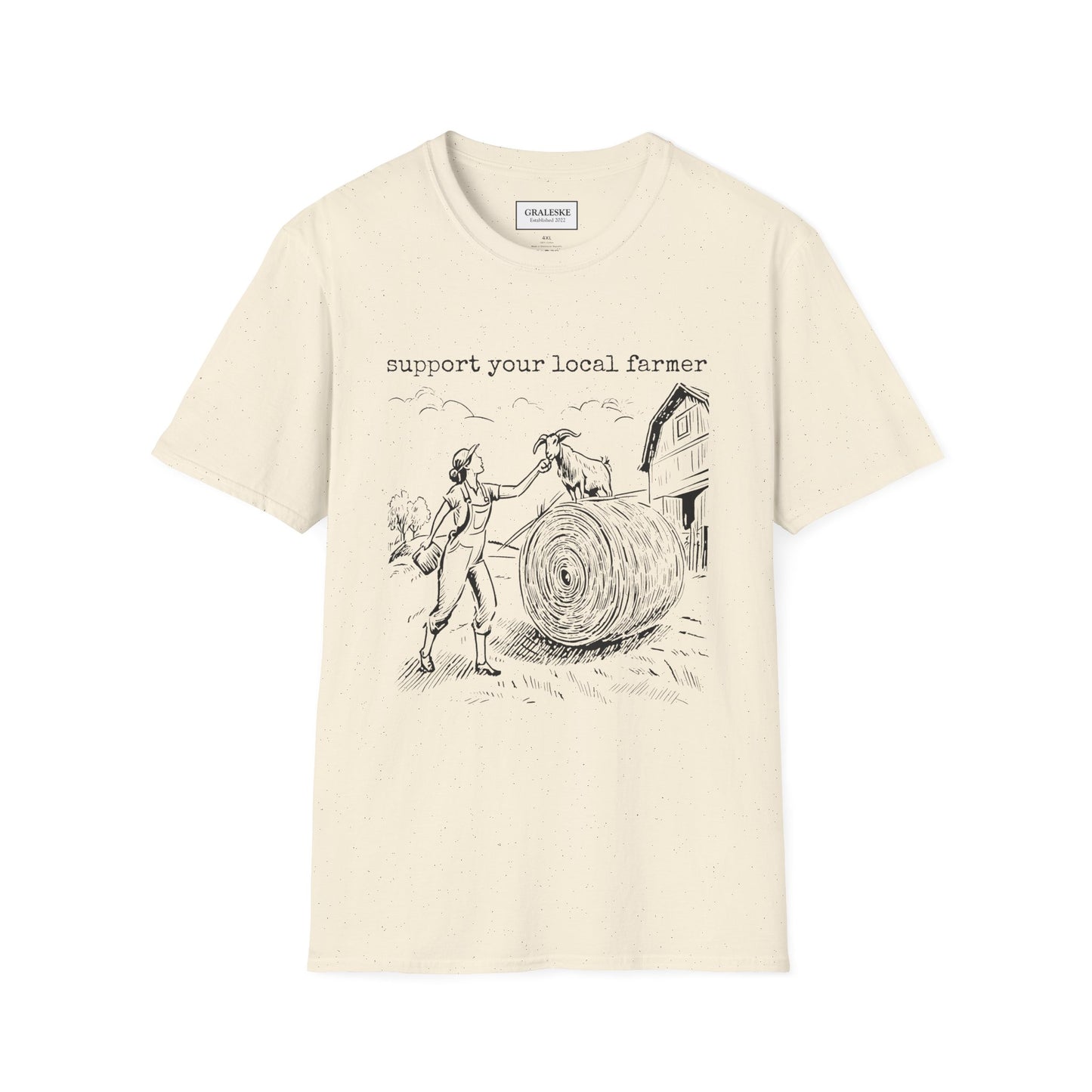 Farmer Support Unisex T-Shirt - Farmer and goat - Graleske