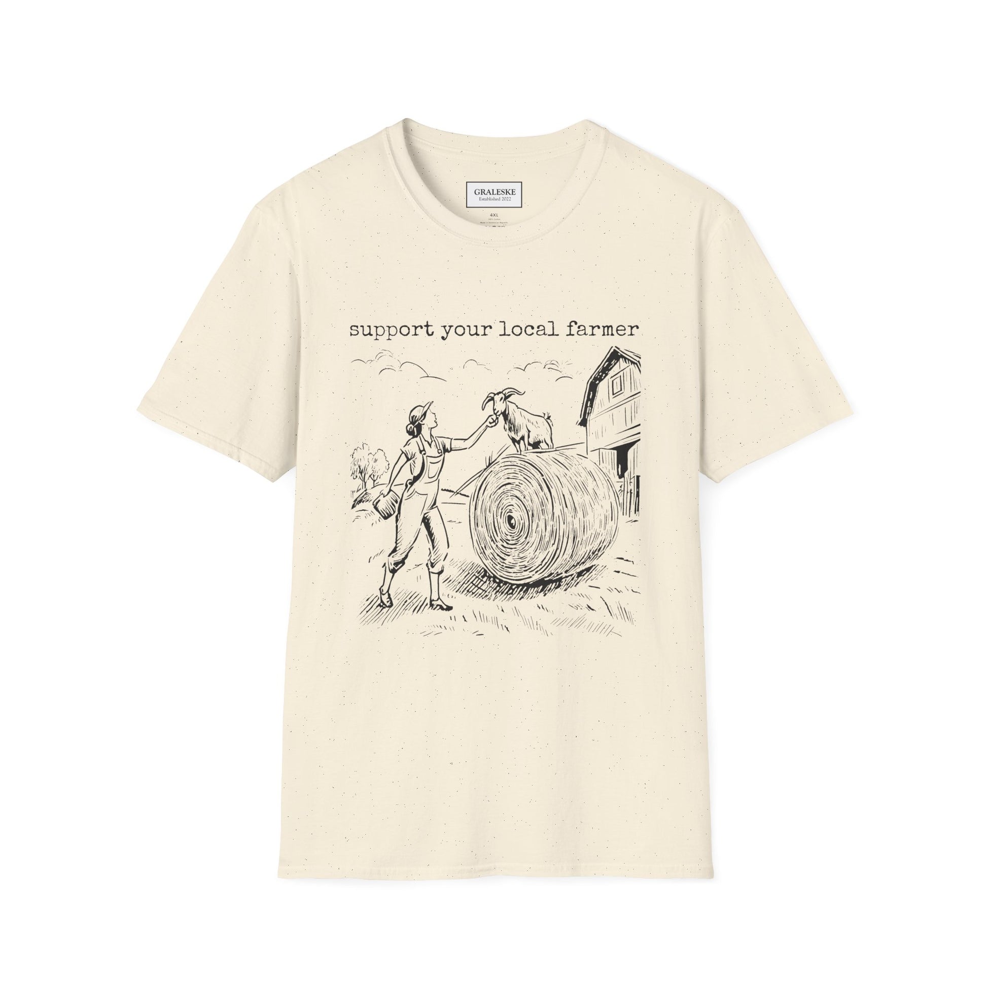 Farmer Support Unisex T-Shirt - Farmer and goat - Graleske