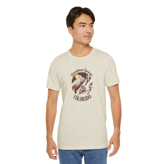 Small Towns Collection Unisex Tee - Steamboat Springs, Colorado Design - Graleske