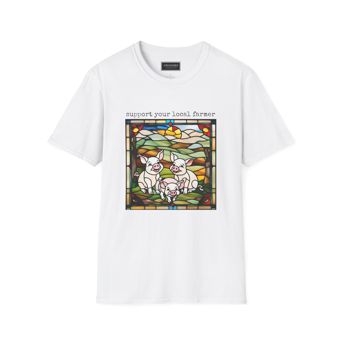 Stained Glass Piggy T-Shirt - Graleske