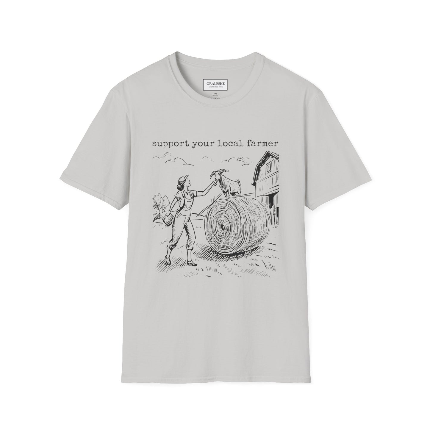 Farmer Support Unisex T-Shirt - Farmer and goat - Graleske