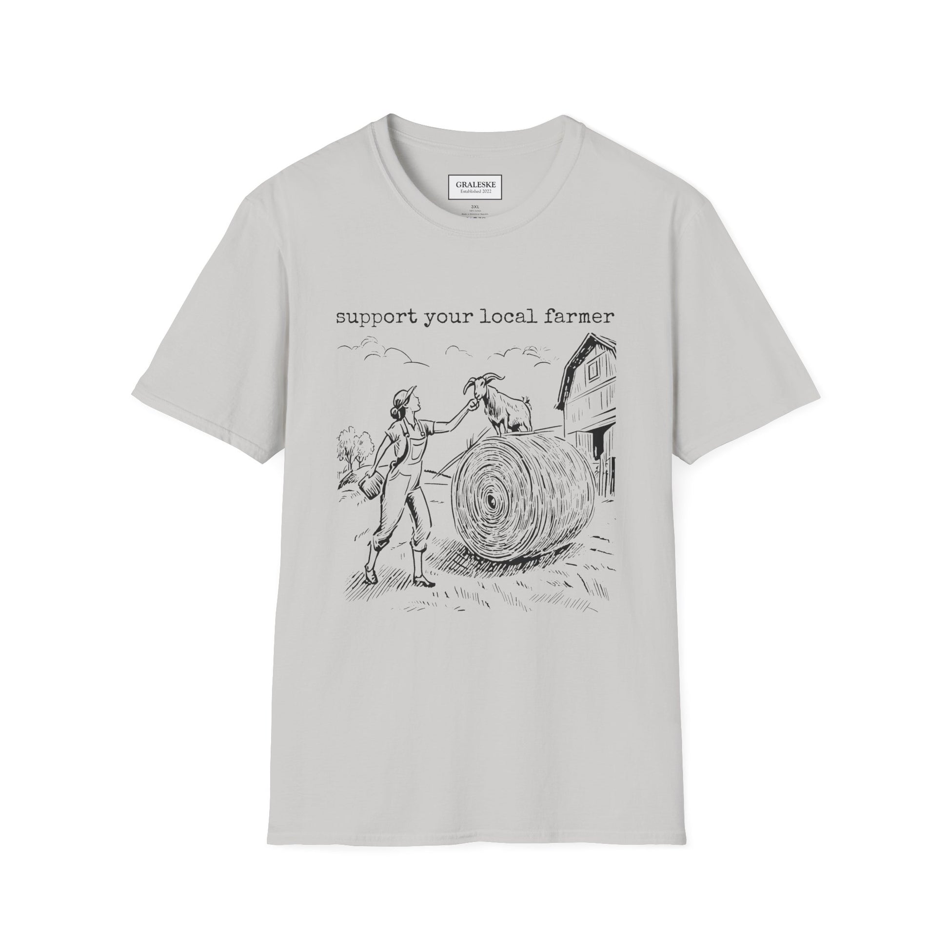 Farmer Support Unisex T-Shirt - Farmer and goat - Graleske